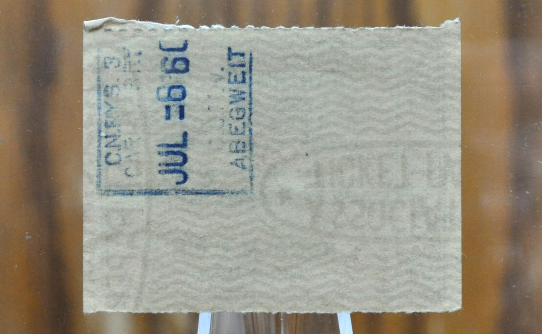 1960 Canadian National Railways (CNR) Owners Receipt - Car Ferry Service - 1960 New Brunswick to Prince Edward Island Canadian Train Ticket - Image 2