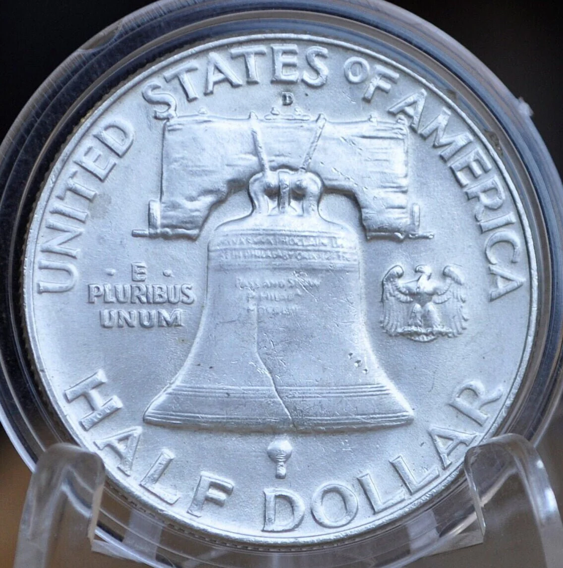 1960 P&D Franklin Silver Half Dollar - 1960 P Franklin Half Dollar 1960 D - Denver + Philadelphia Mints - 1960 Half Dollars - Image 3