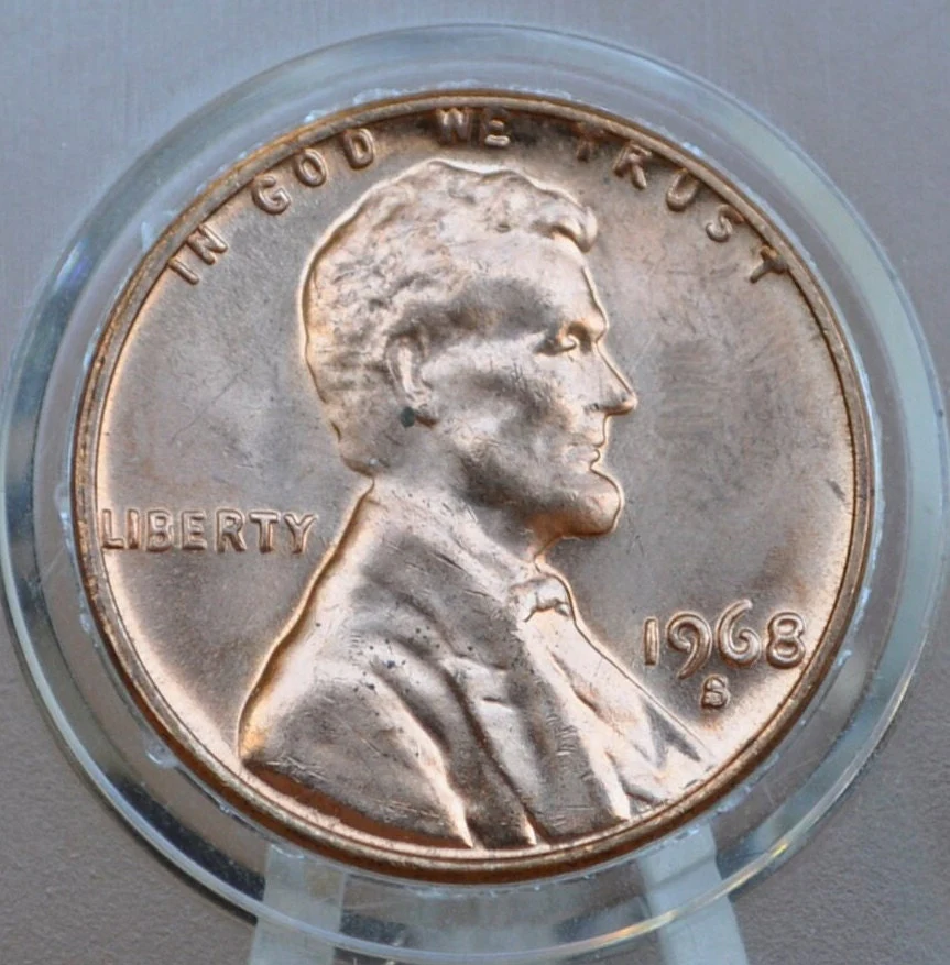 1968-S Memorial Penny - Gem BU (Uncirculated) Grade / Condition - Collectible Coin - San Francisco Mint - Lincoln Cent 1968 S US One Cent - Image 3