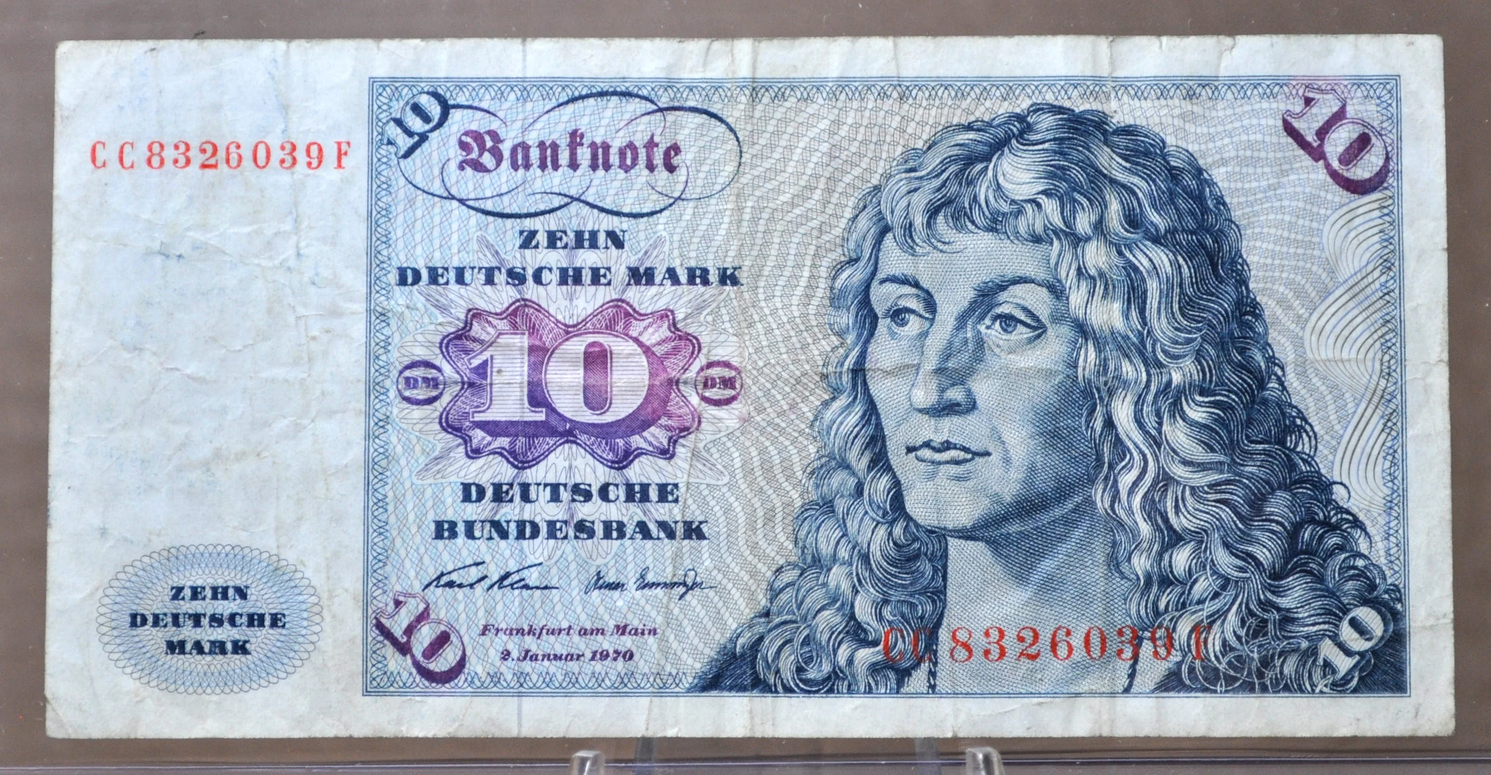 1970 Germany 10 Deutsche Mark Banknote - Deutsche Bundesbank - 1970 German Ten Deutsche Mark Note - P#31a - Image 3