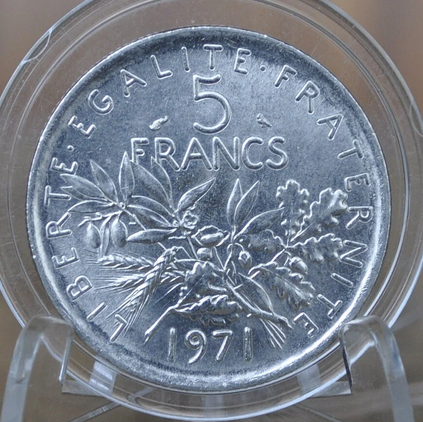 1970's-1990's France 5 Franc Coins, Choose by year, BU CONDITIONS, Five Franc, French Coins, Lady Liberty, Beautiful COINS! - Image 2