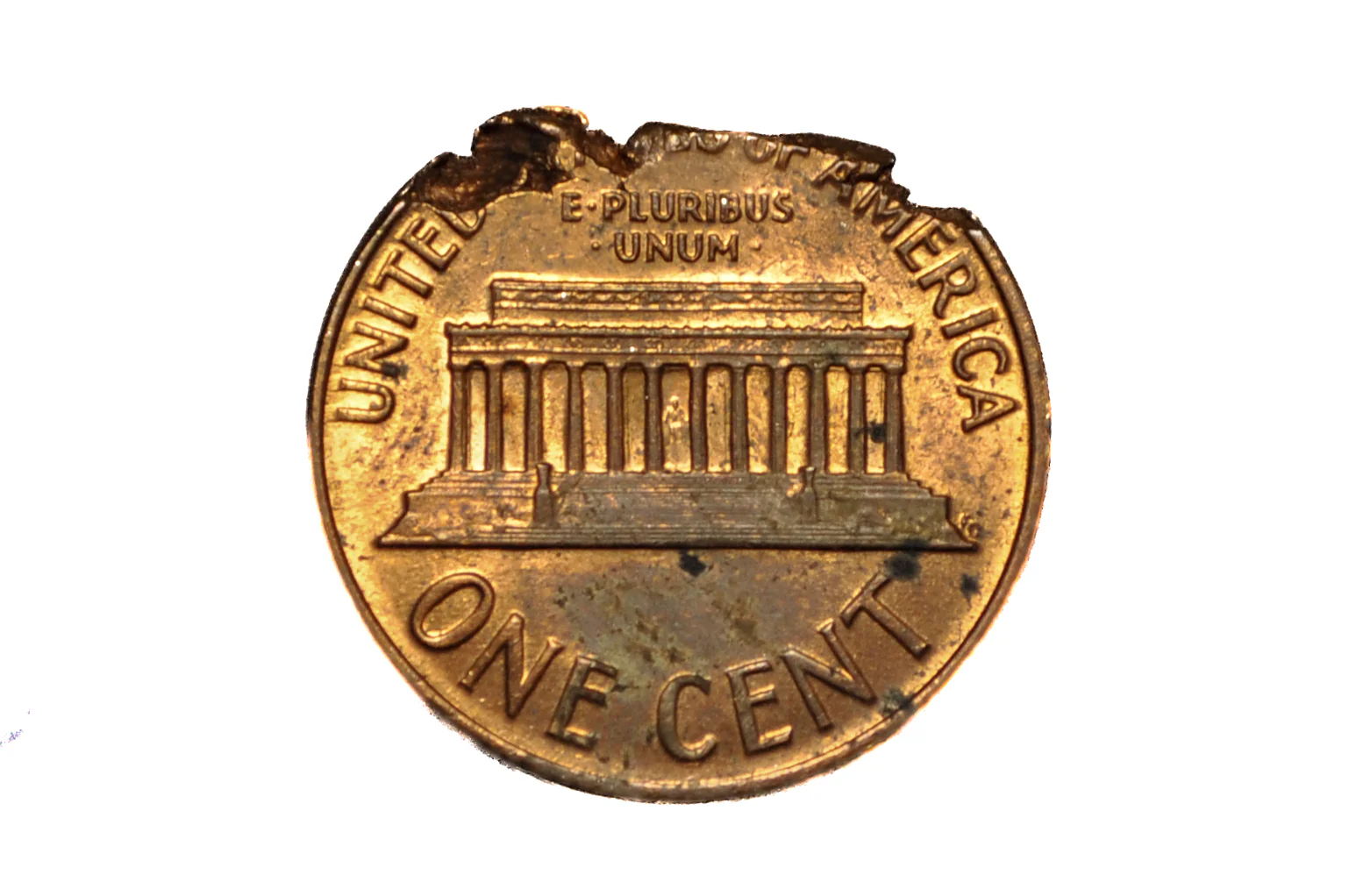 1963 Error Penny Ragged Clipped Planchet - Ragged Clip Planchet Error 1963 Lincoln Penny - Image 2