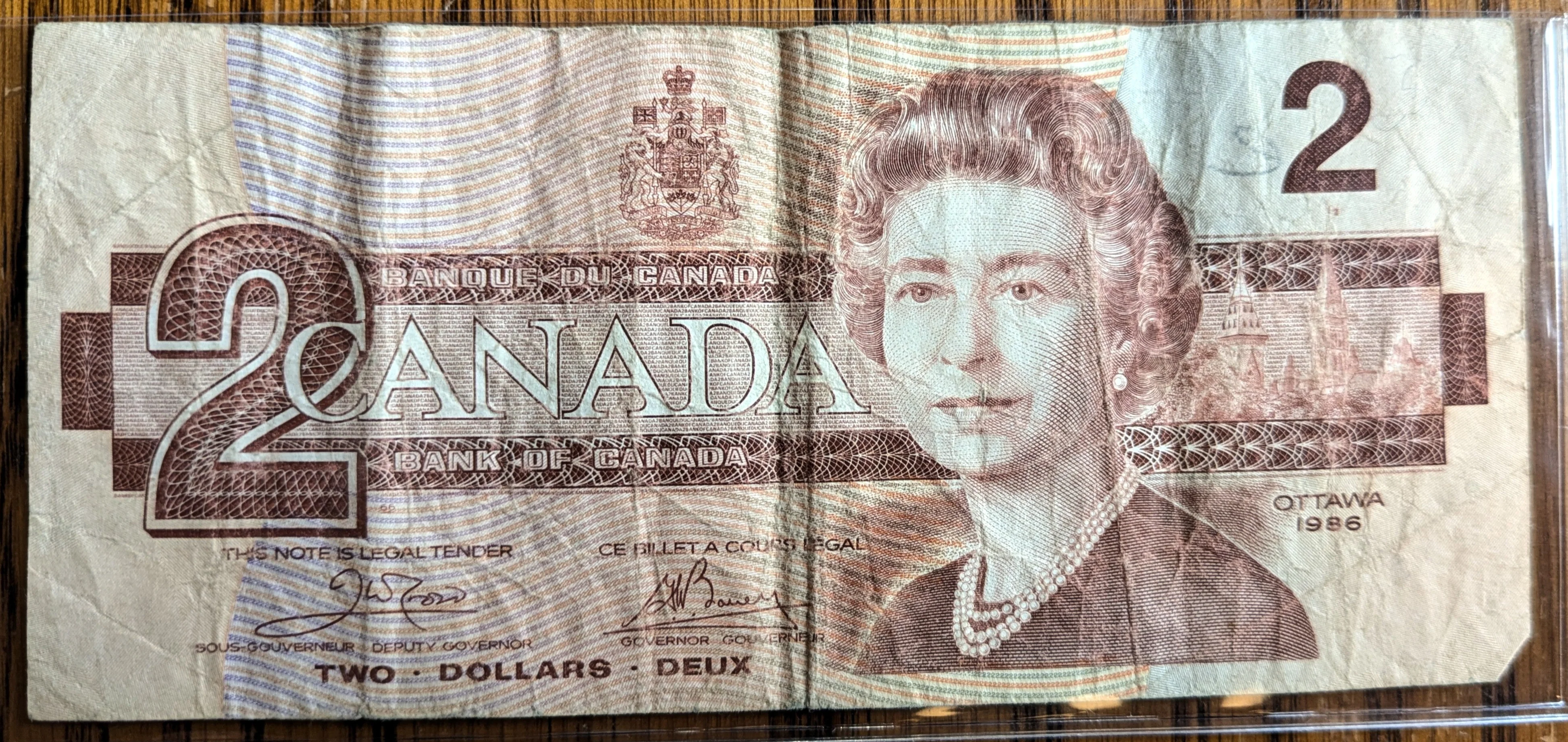 1986 Canadian 2 Dollar Banknote - Choice of Grade - Thiessen/Crow or Crow/Bouey Signed - 1986 Canada Two Dollar Bill - P#94a/P#94b - Image 7