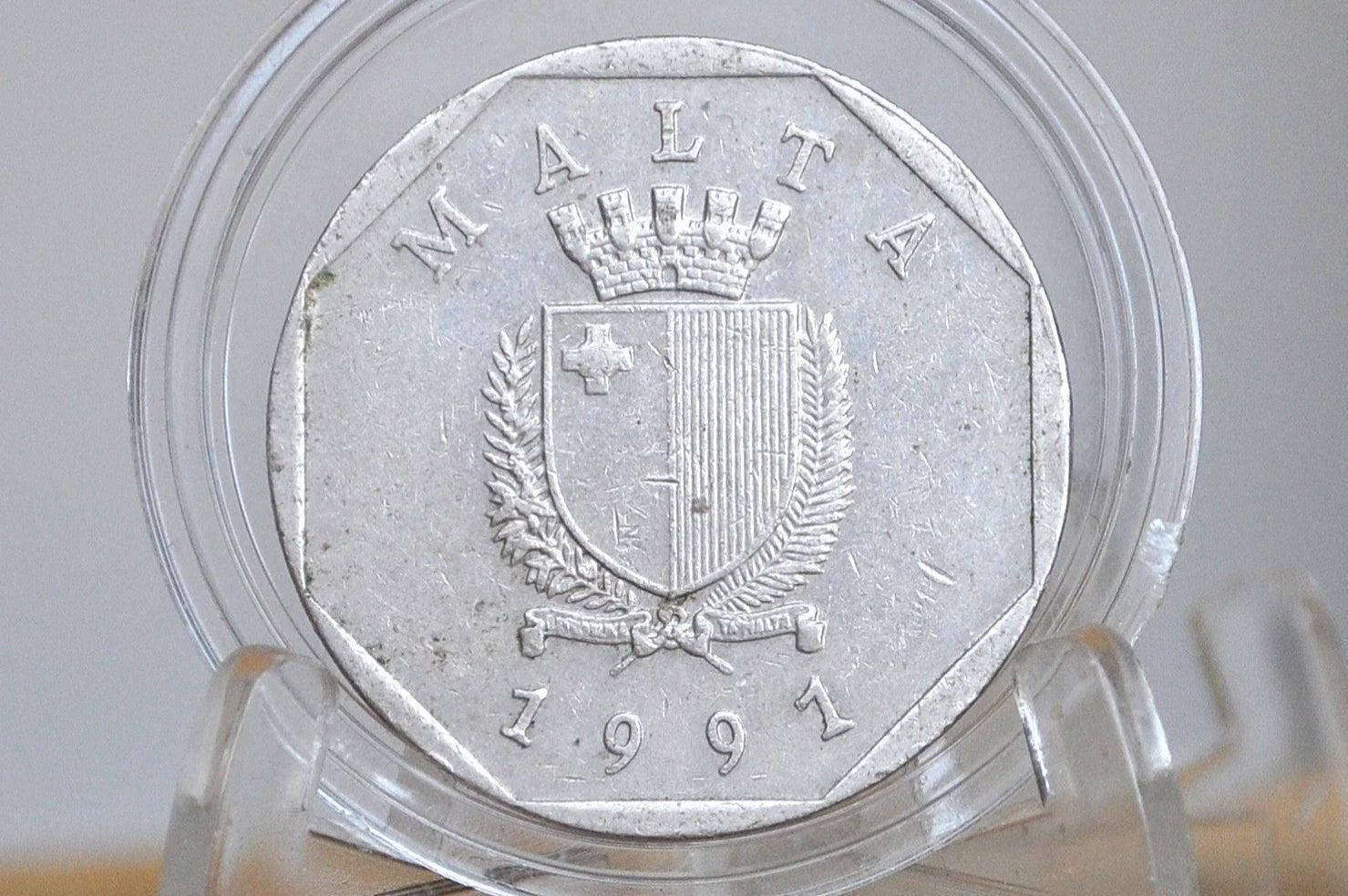 1991 & 1986 Malta 5 Cents - Maltese Republic Coins - Great Condition - Mediterranean Countries Coin - - Image 3