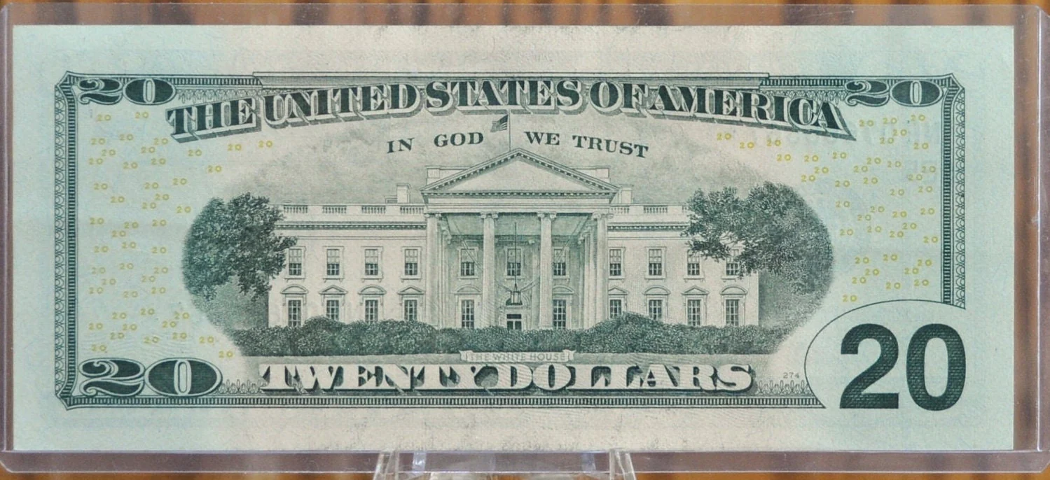 20 Dollar Federal Reserve Star Note - Great Condition - Crazy Serial Number 07666667* - Twenty Dollar Rare Serial Number Star Note - Image 2