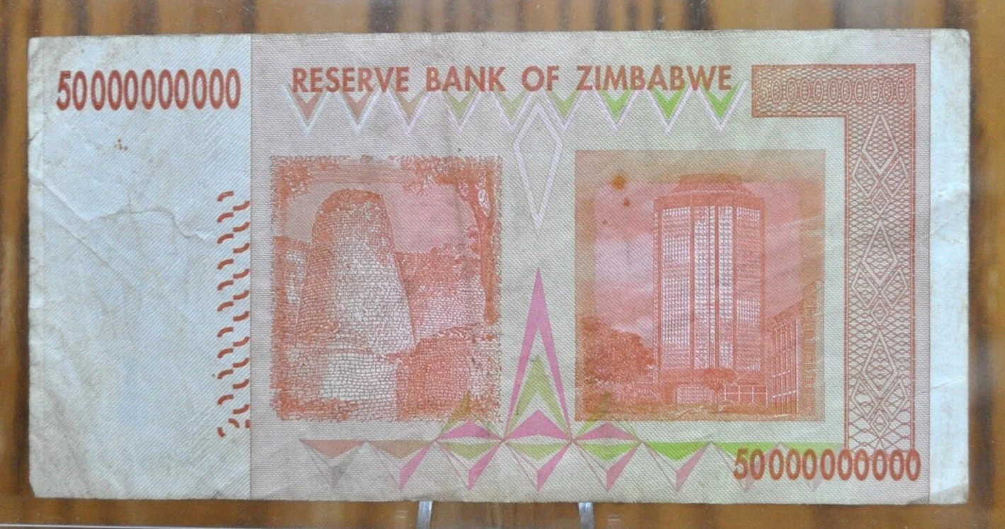 2008 Zimbabwe 50 Billion Dollar Banknote - Special Agro-Cheque, Hyperinflation Note - 2008 Zimbabwe Fifty Billion Dollar Note - P#87 - Image 2