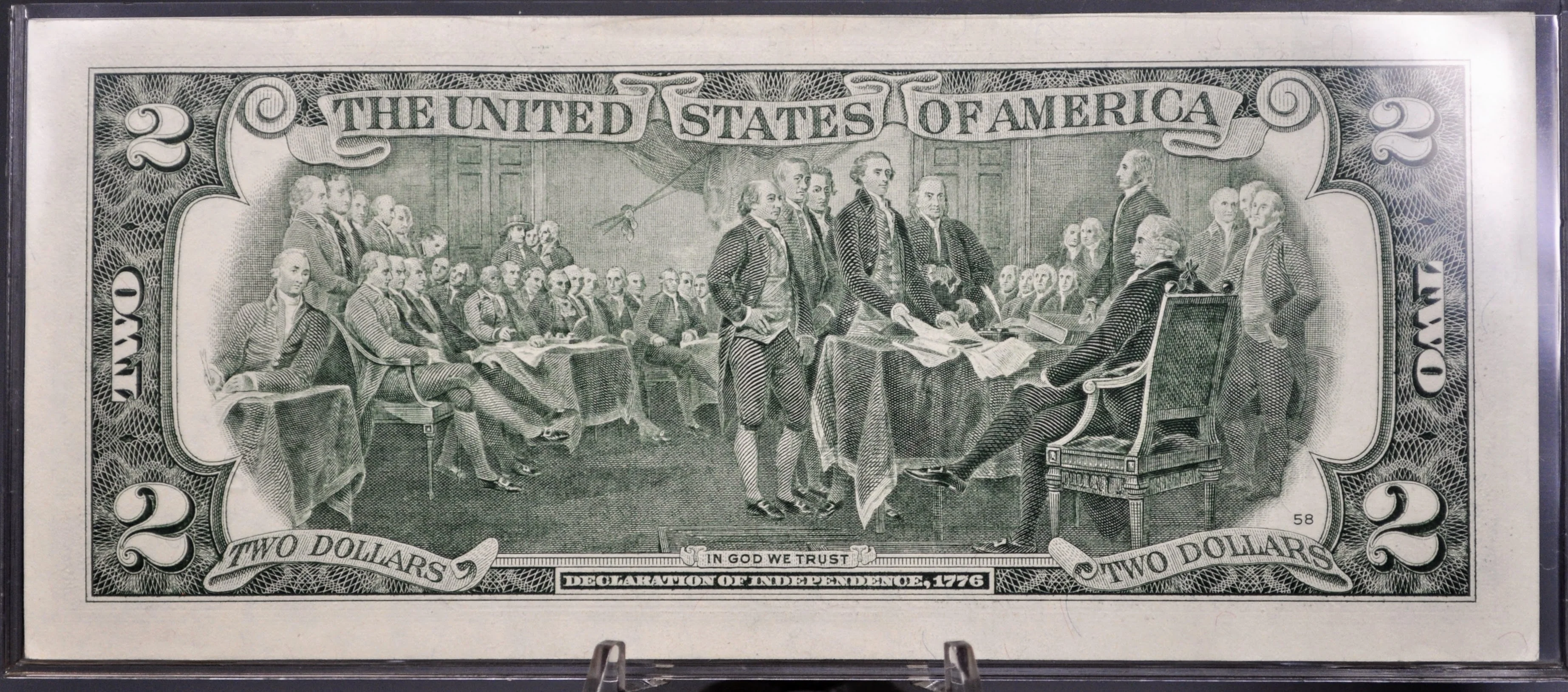 2013 2 Dollar Federal Reserve Fancy Serial Number Note - 59666677 - San Francisco (L) - 2013 Two Dollar Repeating Serial Note - Fr.1940-L - Image 2