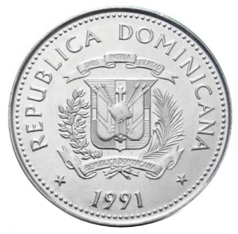25 Centavos - Dominican Republic - 1989, 1990, 1991 - Choose Year(s) & Quantity - Image 4