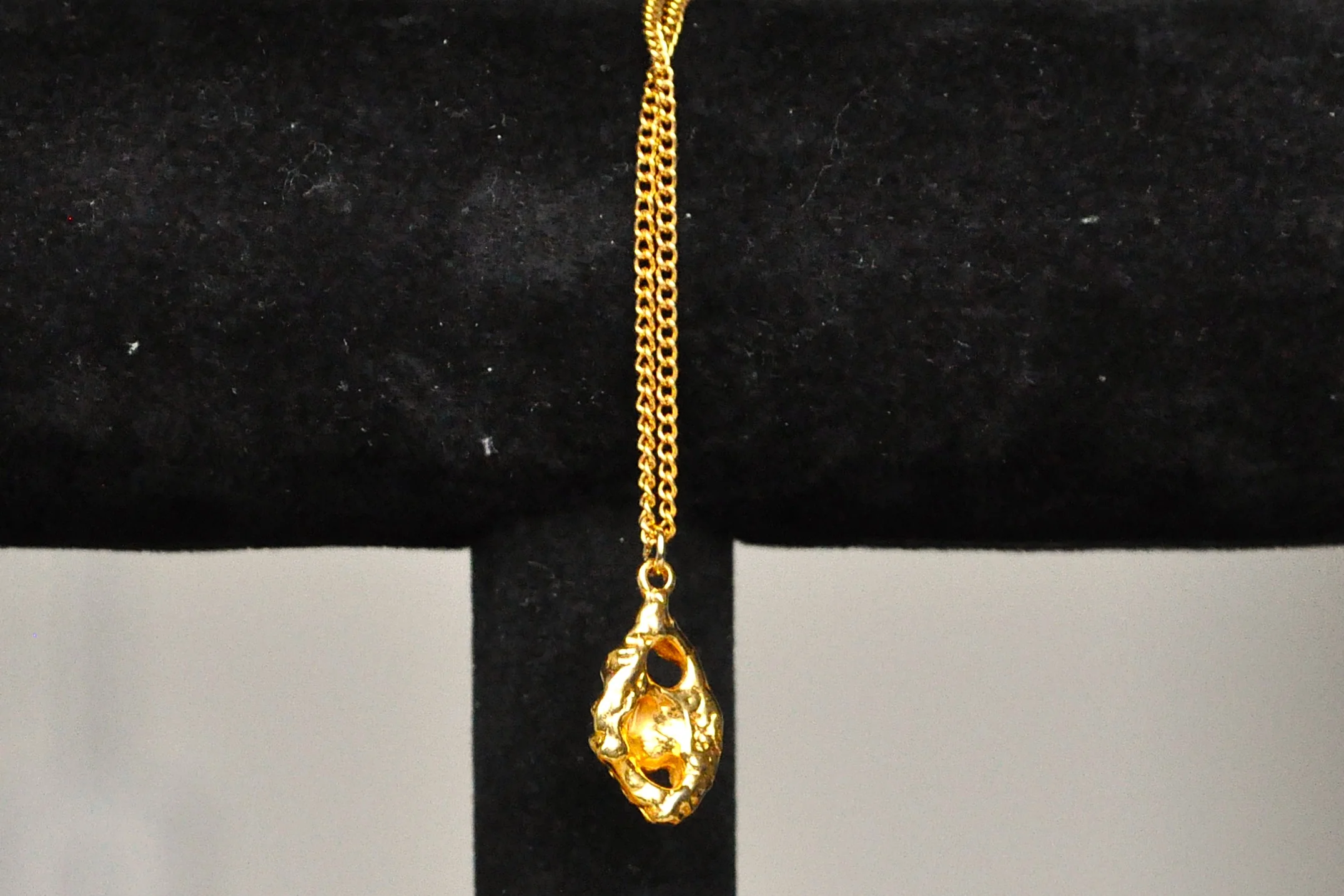 Amazing Faux Gold Nugget Necklace - 18 Inches - Gold Nugget Jewelry - Fake Gold Nuggets - Image 3
