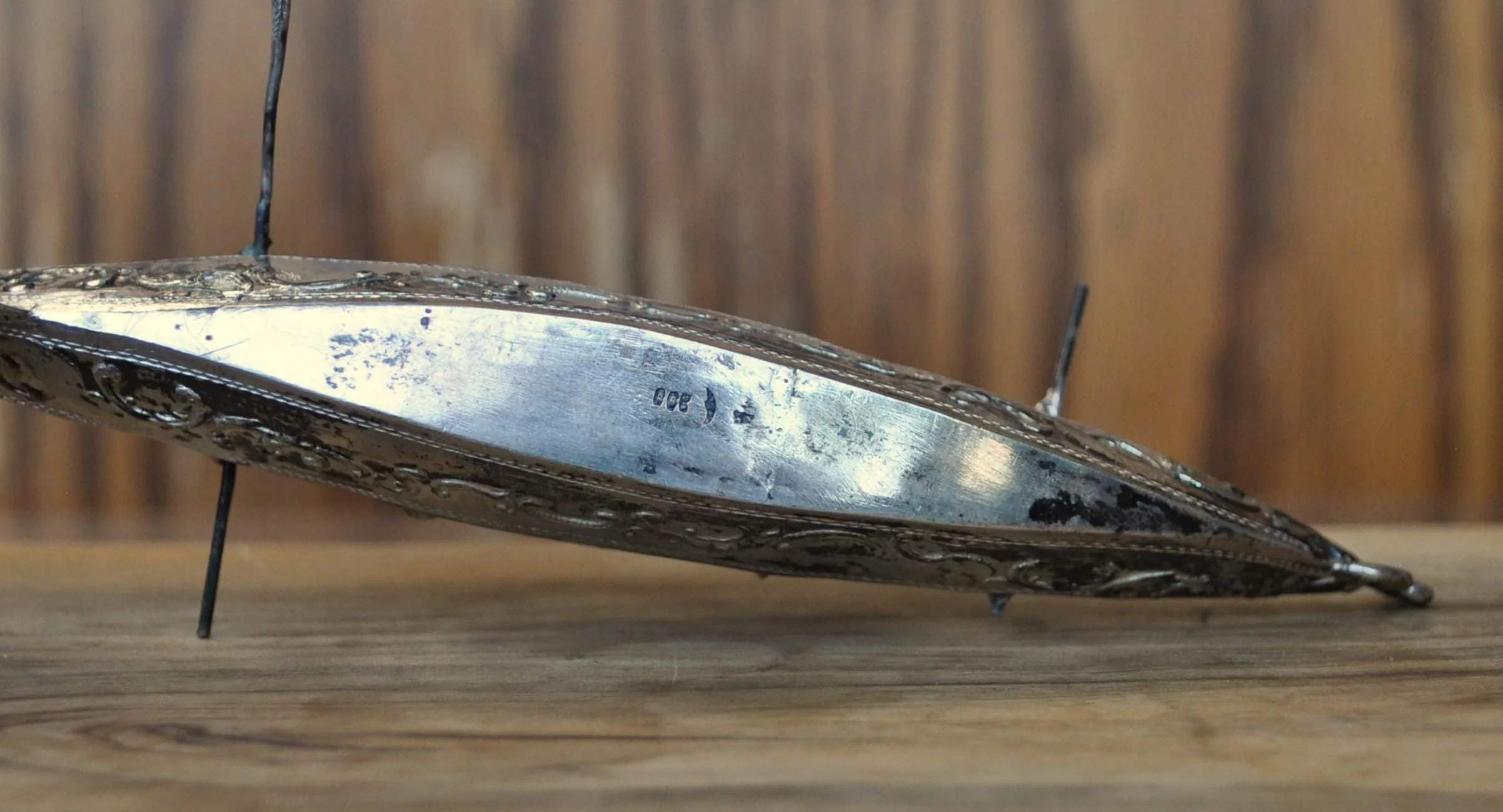 Antique Mini Continental 0.800 Silver Gondola and Gondoliers - Vintage Continental Silver Gondola and Gondoliers - Rare Find! - Image 5
