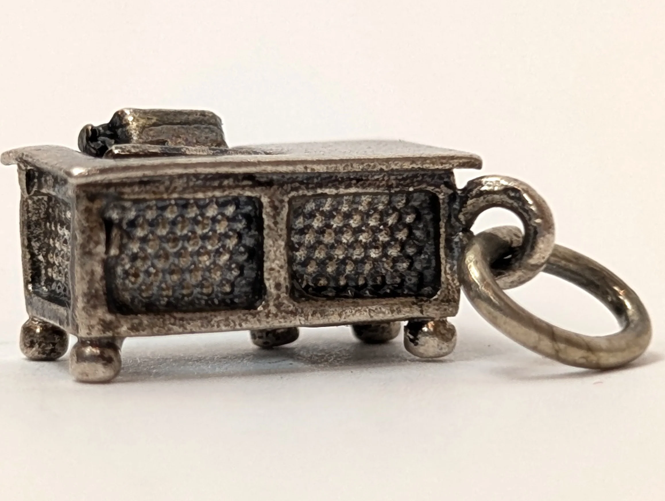 Antique Beau Sterling Typewriter and Desk Moveable Charm - Movable Pendant by Beau Sterling Silver Typewriter and Desk - Image 4