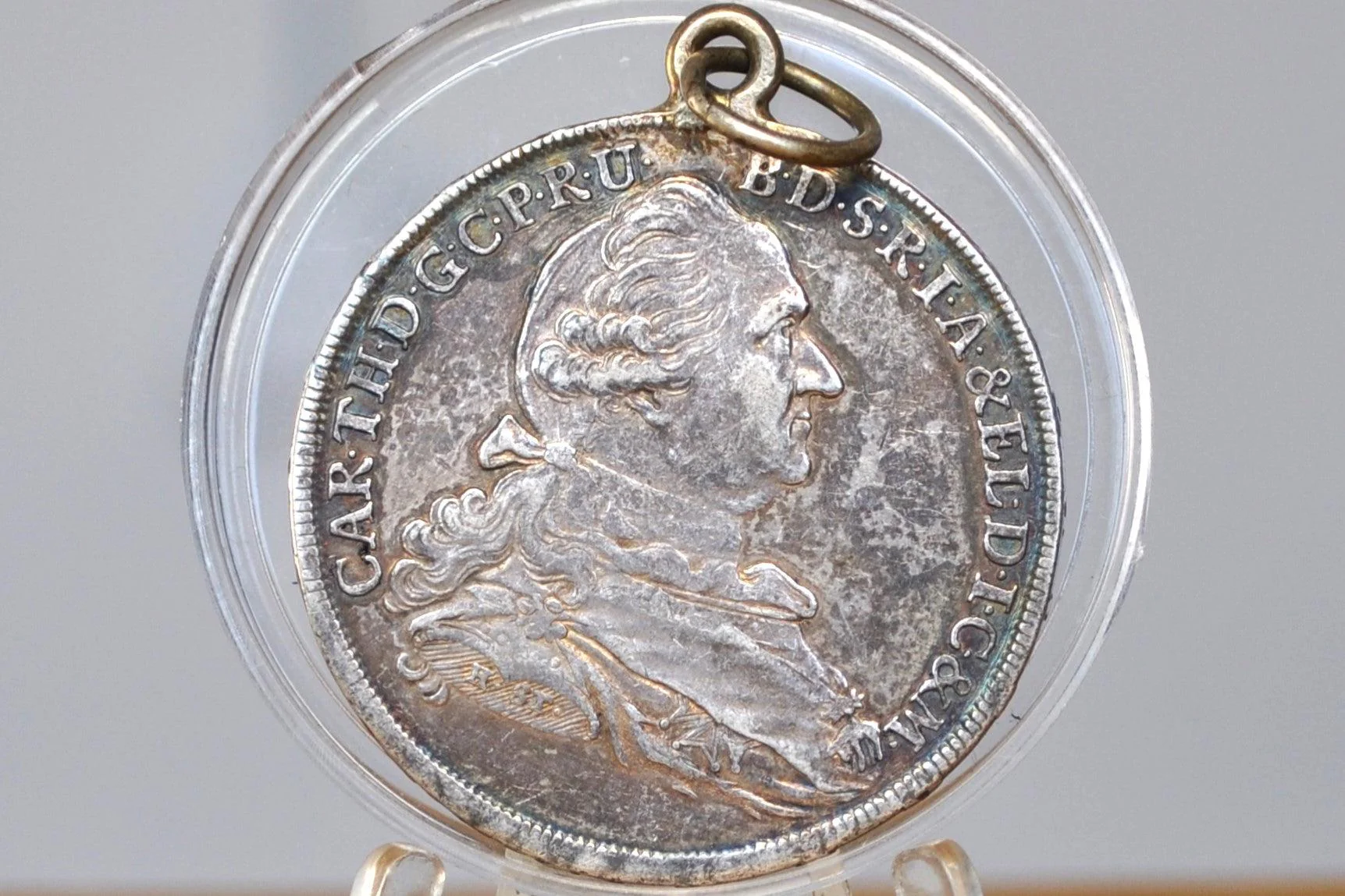 Awesome 1778 Bavarian Coin with an Added Pendent - 1778 Bavaria Silver Thaler - Great Condition, XF+, Some Luster - Pirate Coin Jewelry - Image 2