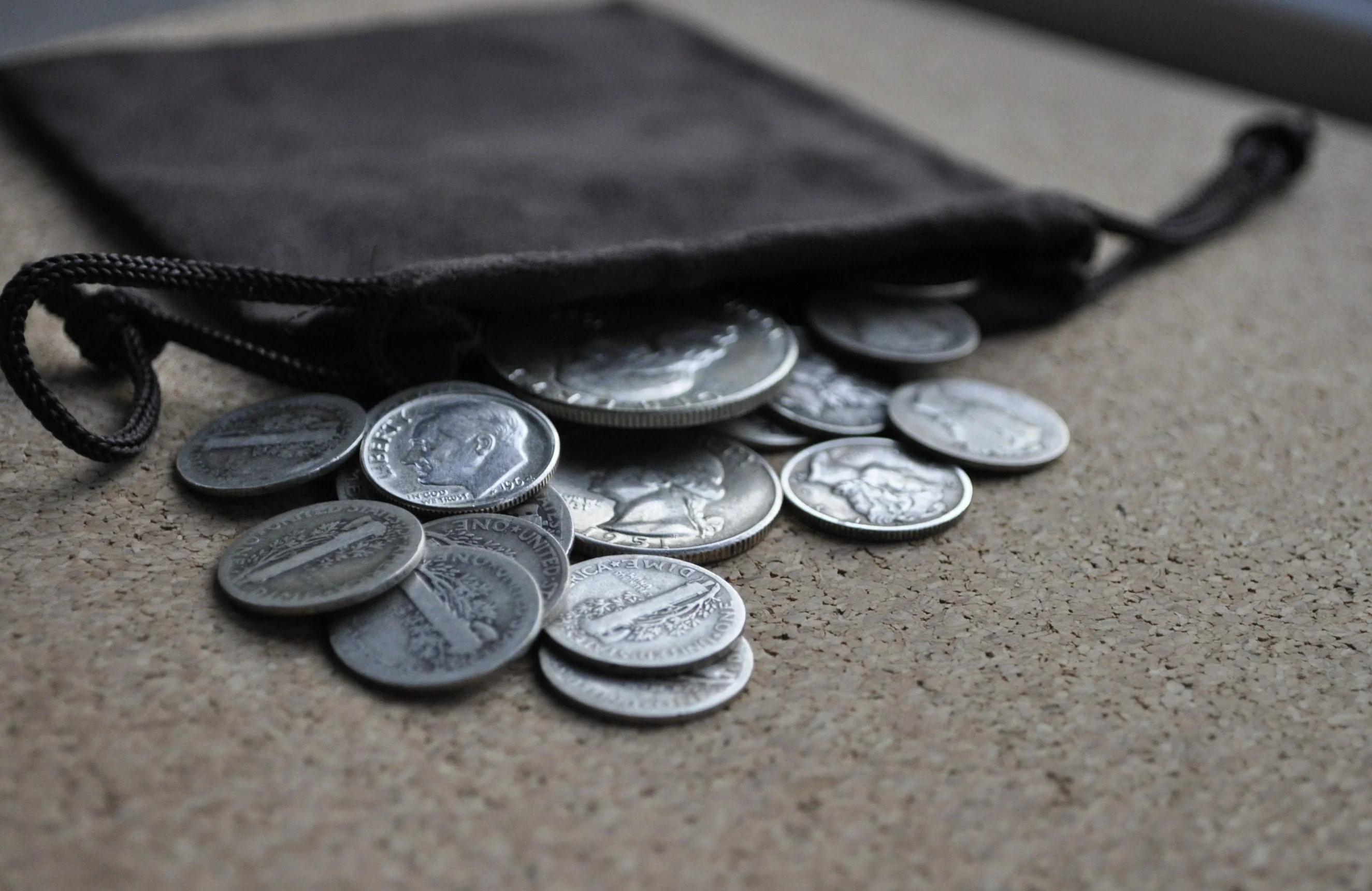 Bag of Silver Coins - Silver Dollars, Silver Dimes, Silver Quarters, Silver Half dollars - Choose by Size! - Image 3