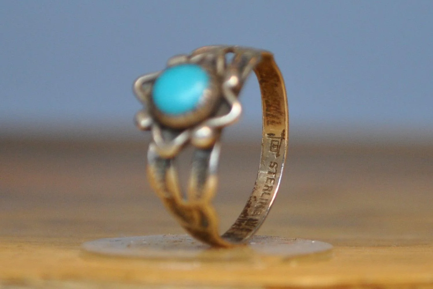 Bell Trading Post Ring - Size 3 - Stamped and Tested Sterling Silver - Authentic Native American Jewelry - Image 7