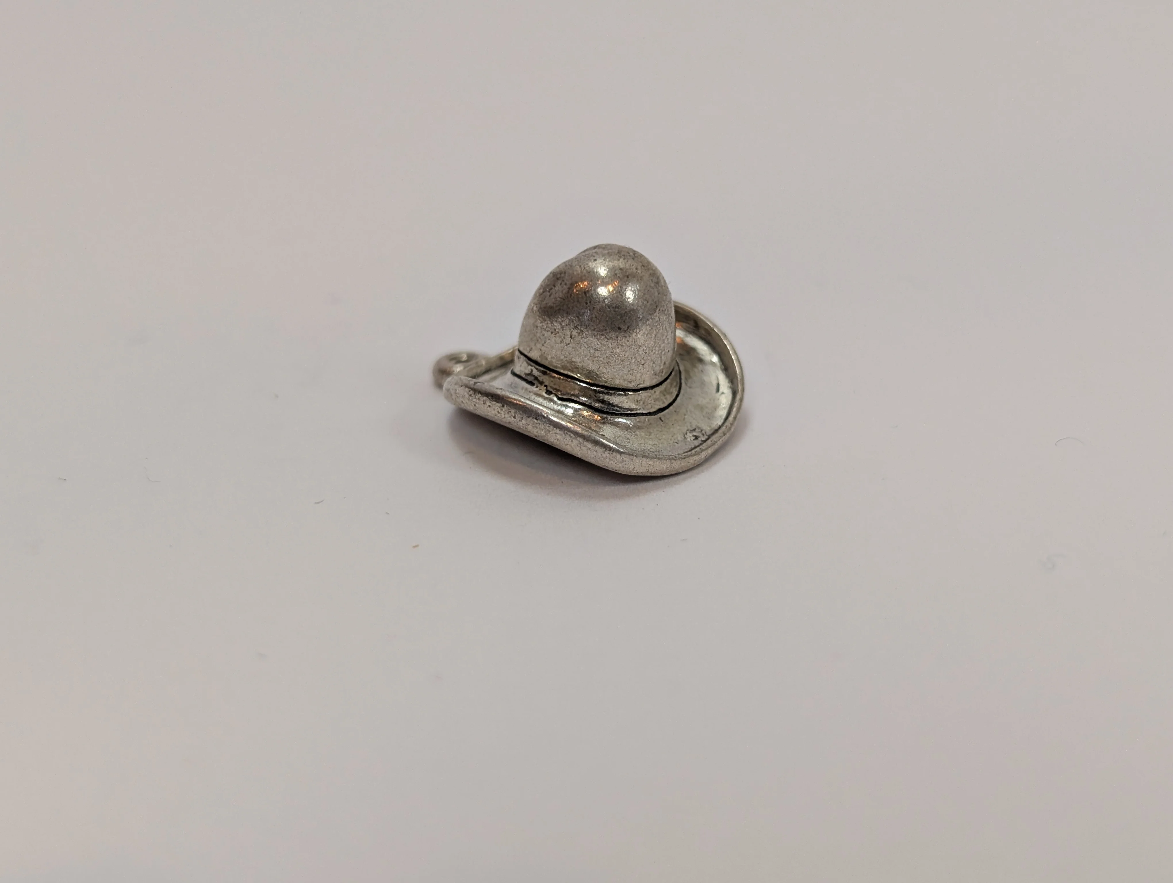 Bell Trading Post Ten Gallon Hat Charm - Stamped and Tested Sterling Silver - 1970-80s Bell Trading Post Jewelry - Cowboy Hat - Image 2