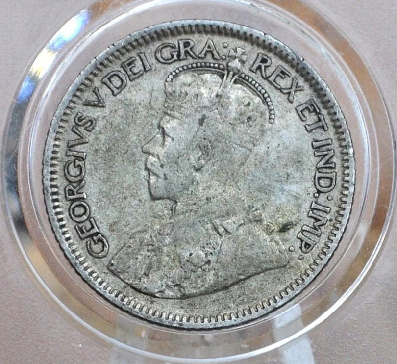1928 Canadian Ten Cent - Choose by Grade / Condition - King George V - 10 Cent Canada 1928 Cent - 1928 Canada Dime - Image 2