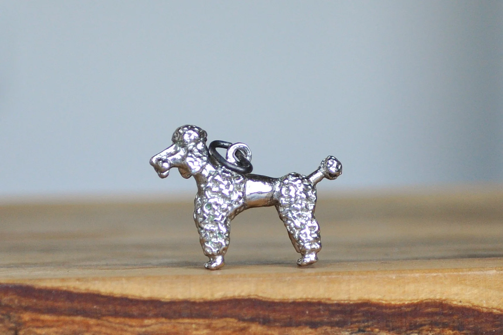 Cute Sterling Silver Poodle Pendant - Marked and Tested Sterling Silver - Large Poodle Silver Charm - Image 2