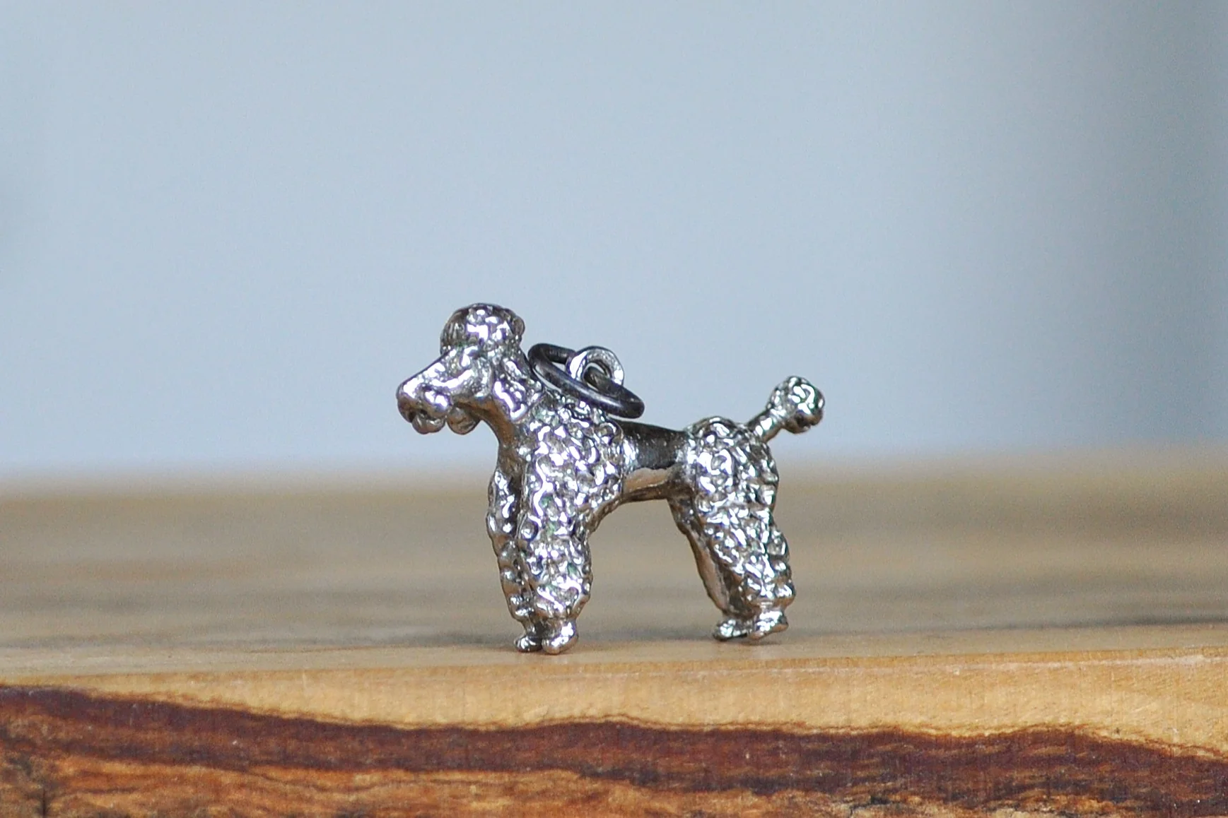 Cute Sterling Silver Poodle Pendant - Marked and Tested Sterling Silver - Large Poodle Silver Charm - Image 3
