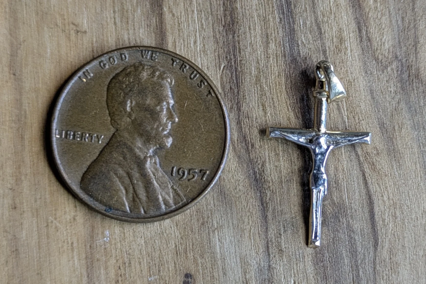 Dainty 14K Gold Jesus Crucifix Pendant - Stamped and Tested 10K Gold - Very Small Pendant - Image 5