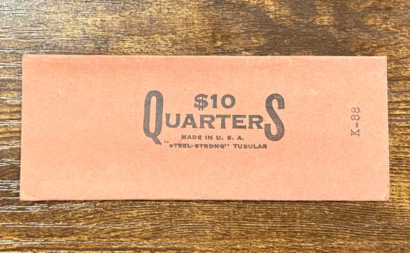 Lot 25 Steel Strong $10 Quarters 25 Cent Flat Tube Tubular Coin Roll Wrappers - Twenty Five pc Set 25 Cent Unused Coin Roll Wrappers - Image 2