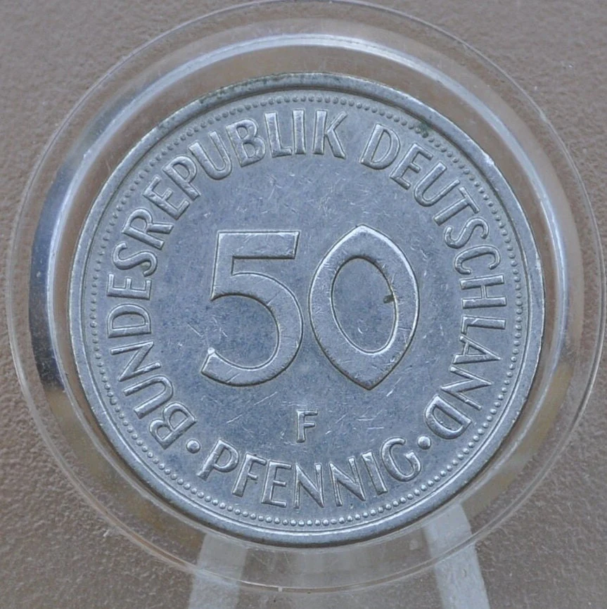 German Federal Republic 50 Pfennigs 1940s to 1990s - Choose by Date - Federal Republic of Germany Pfennig 50, XF-BU Conditions - Image 3