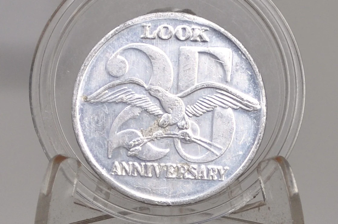 Look Magazine 25th Anniversary Aluminum Token - 25th Anniversary Look Magazine Token - Image 2