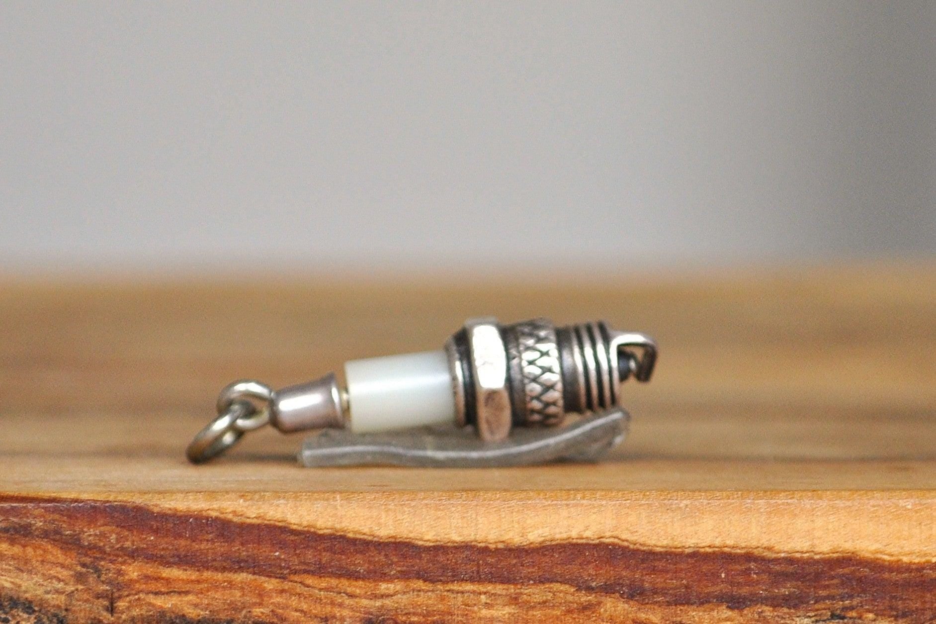 Intricate Sterling Silver Spark Plug Pendant - Tested and Stamped Sterling Silver - Beau Sterling Charm - Image 3