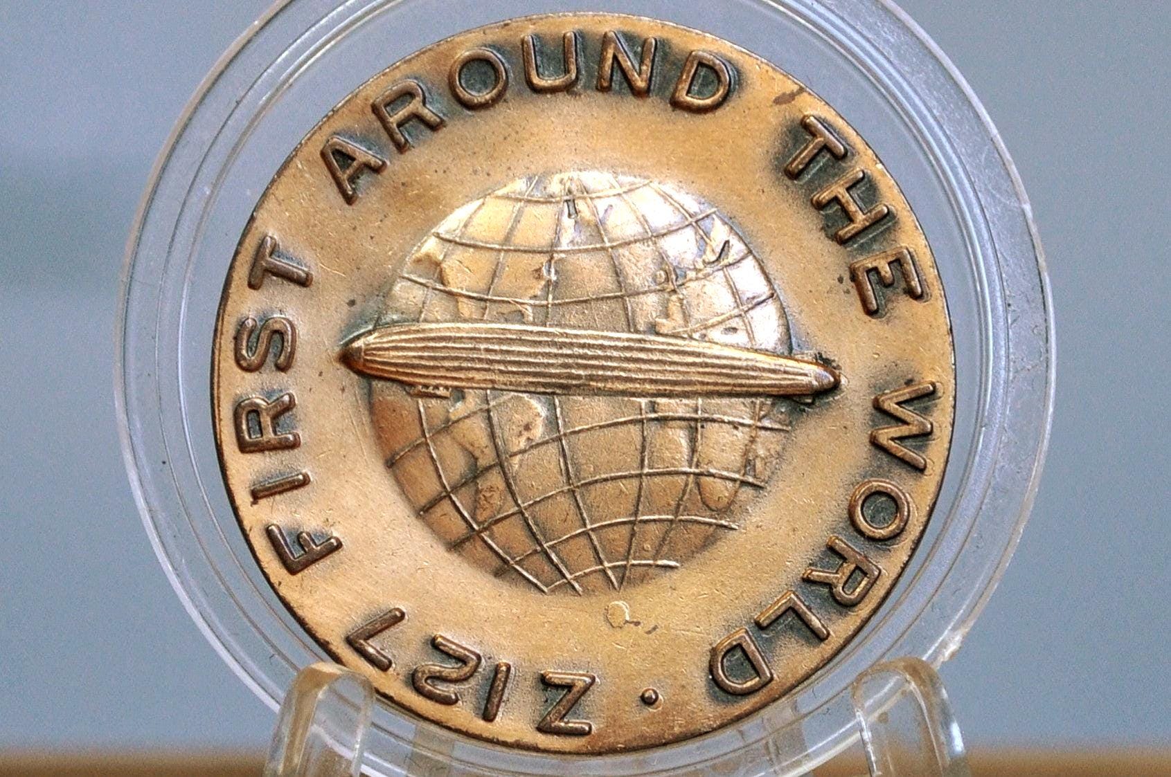 Dr. Hugo Eckener, 1929 First Around The World Flight Commemorative Token - First Around The World Flight By Dr. Hugo Eckener Token - Image 2
