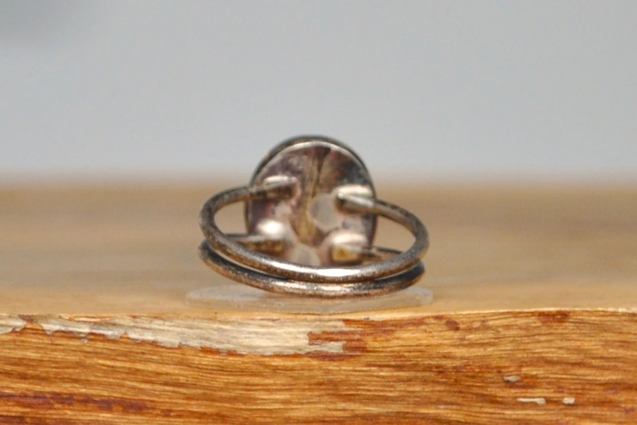 Kyanite Split Ring - Size 5 - Tested Sterling Silver - Stunning Blue Stone Ring - Image 3
