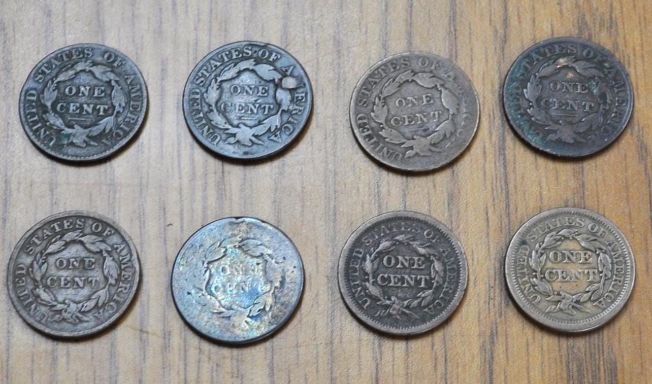 Lot of US Large Cents - Great Dates, Varying Conditions - Great Deal! Dates: 1822, 1826, 1827, 1831, 1835, 1837, 1846, 1853 - US Large Penny - Image 4