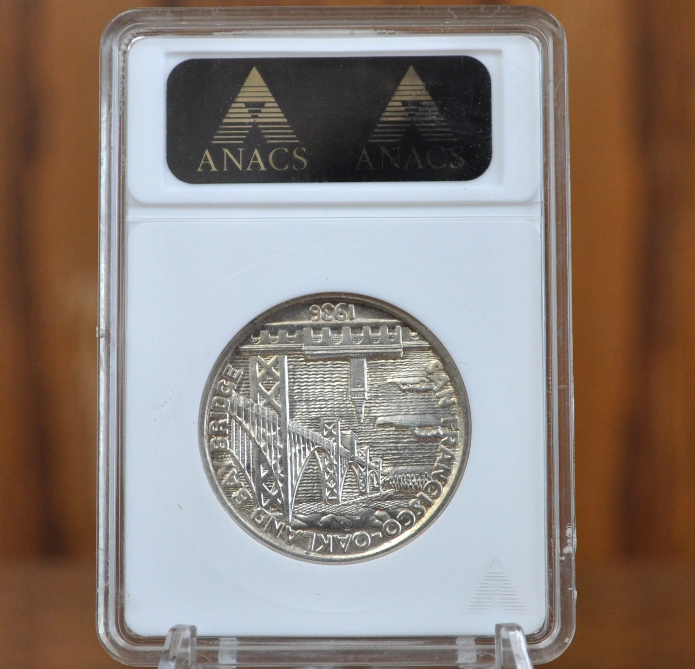 MS62 1936-S Bay Bridge Silver Commemorative Half Dollar - MS62 ANACS - San Francisco Half Dollar Commemorative 1936S - Image 3