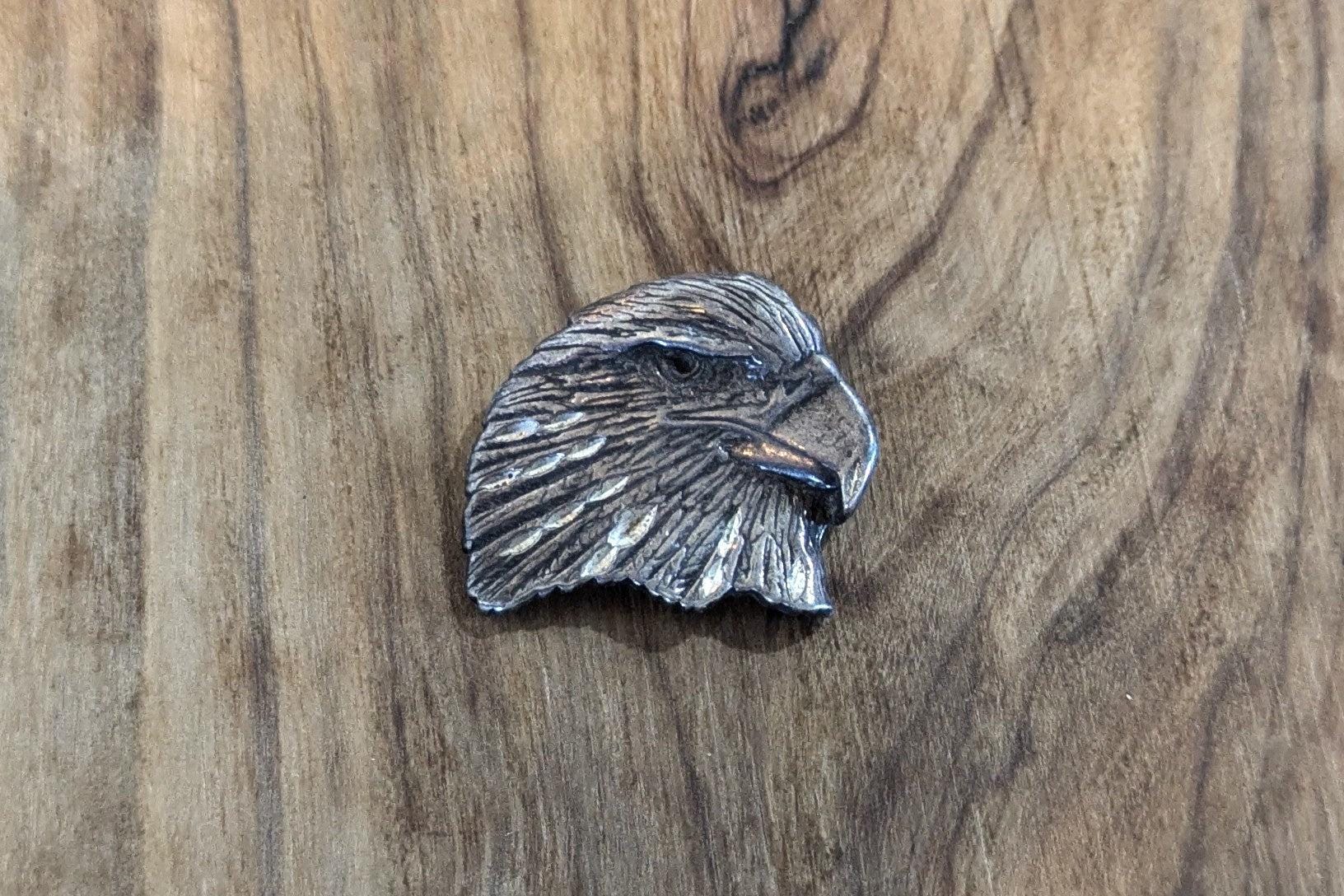 Native Silver Eagle Head Pendant - Stamped and Tested Sterling Silver - Patriotic/Brave Jewelry - Image 5