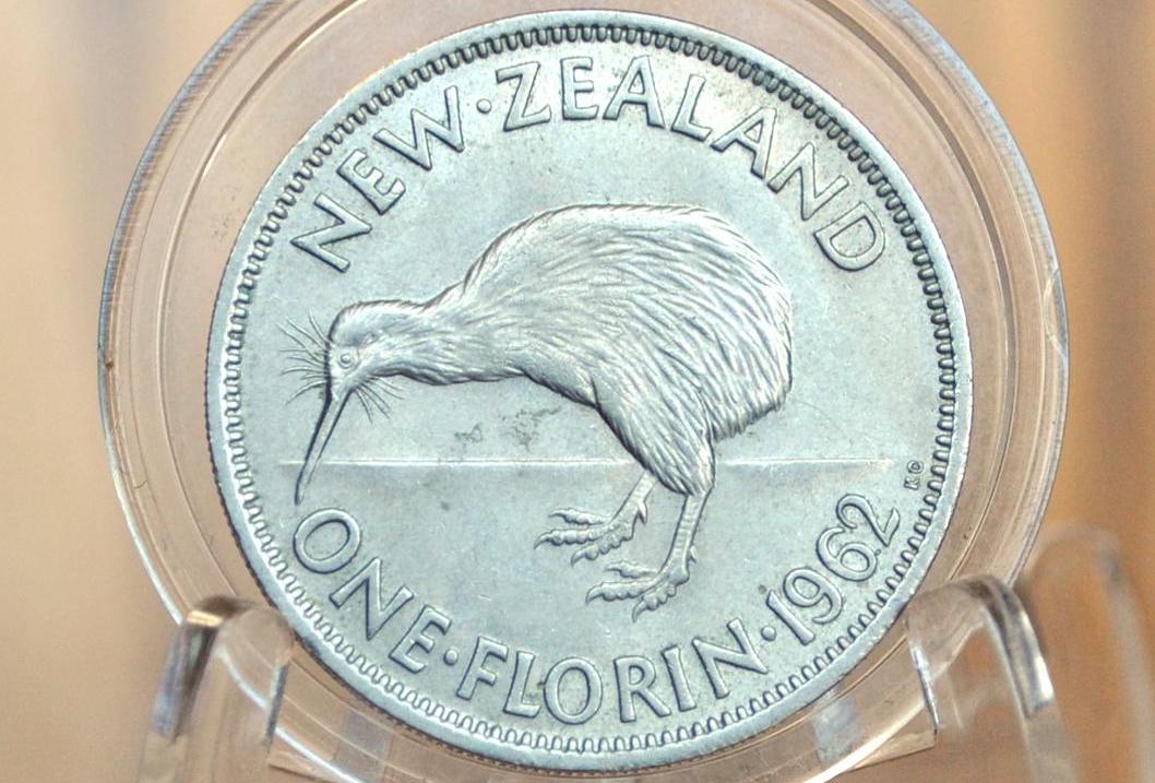 New Zealand Florins! - Choose by Date / Coin - Some Silver - 2 Shillings New Zealand Old Coins - Great Design, Kiwi Coin! Kiwi Design - Image 6