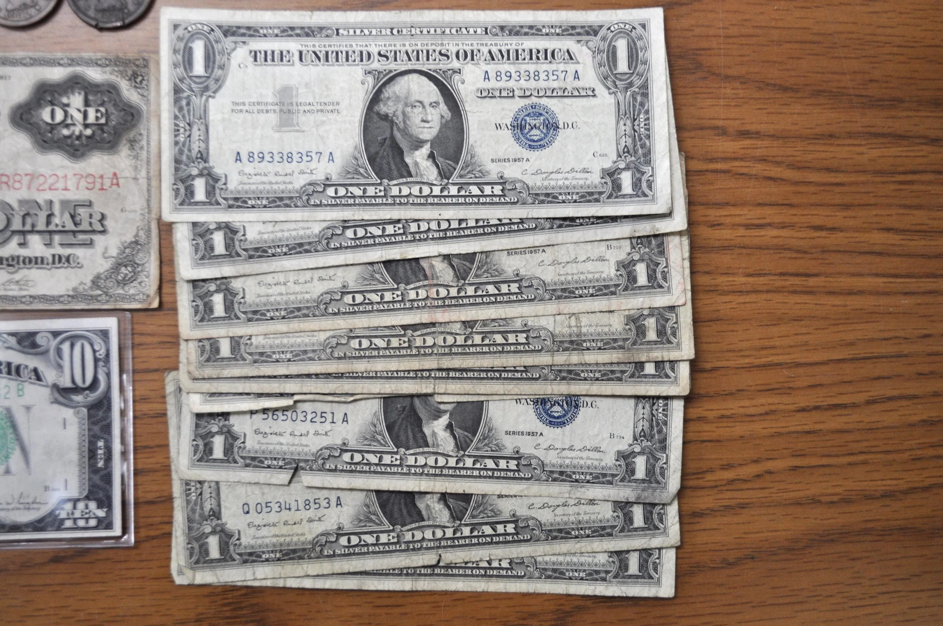 Old US Coin & Paper Currency Lot, Exact Items Photographed - Priced to Sell - Large Cents, Two Cent, Shield Nickels, V Nickels, Seated Dimes - Image 3