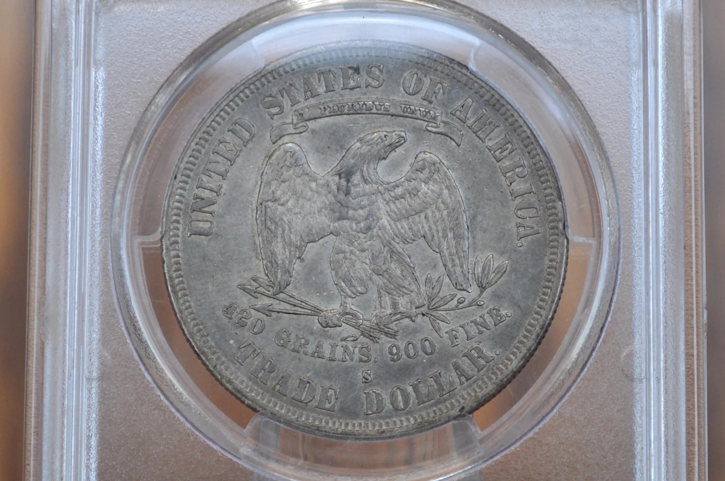 PCGS XF40 1878-S Trade Dollar - PCGS Grade and Slabbed XF40 (Extremely Fine) - 1878 S Authentic US Trade Dollar 1878 S - Authentic Silver US Trade Dollar - Image 5
