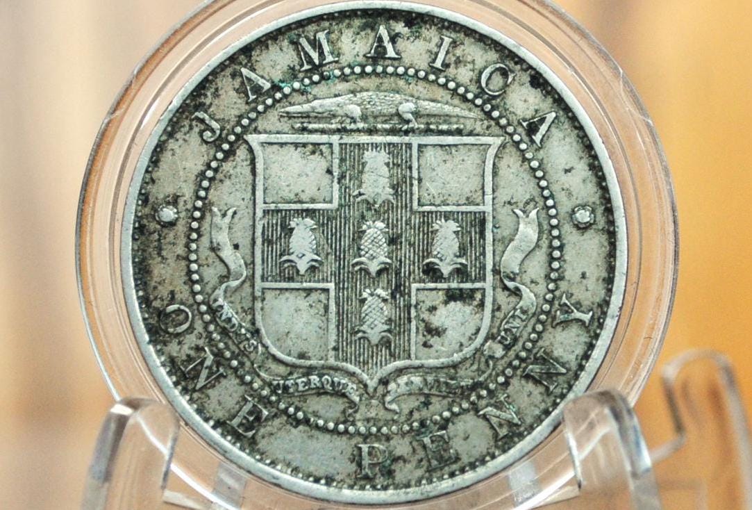 Rare 1820 Jamaica 1 Penny - XF, Low Mintage, Only 360,000 Made - Jamaica Penny 1820; Great Coin For a Collection - Image 2