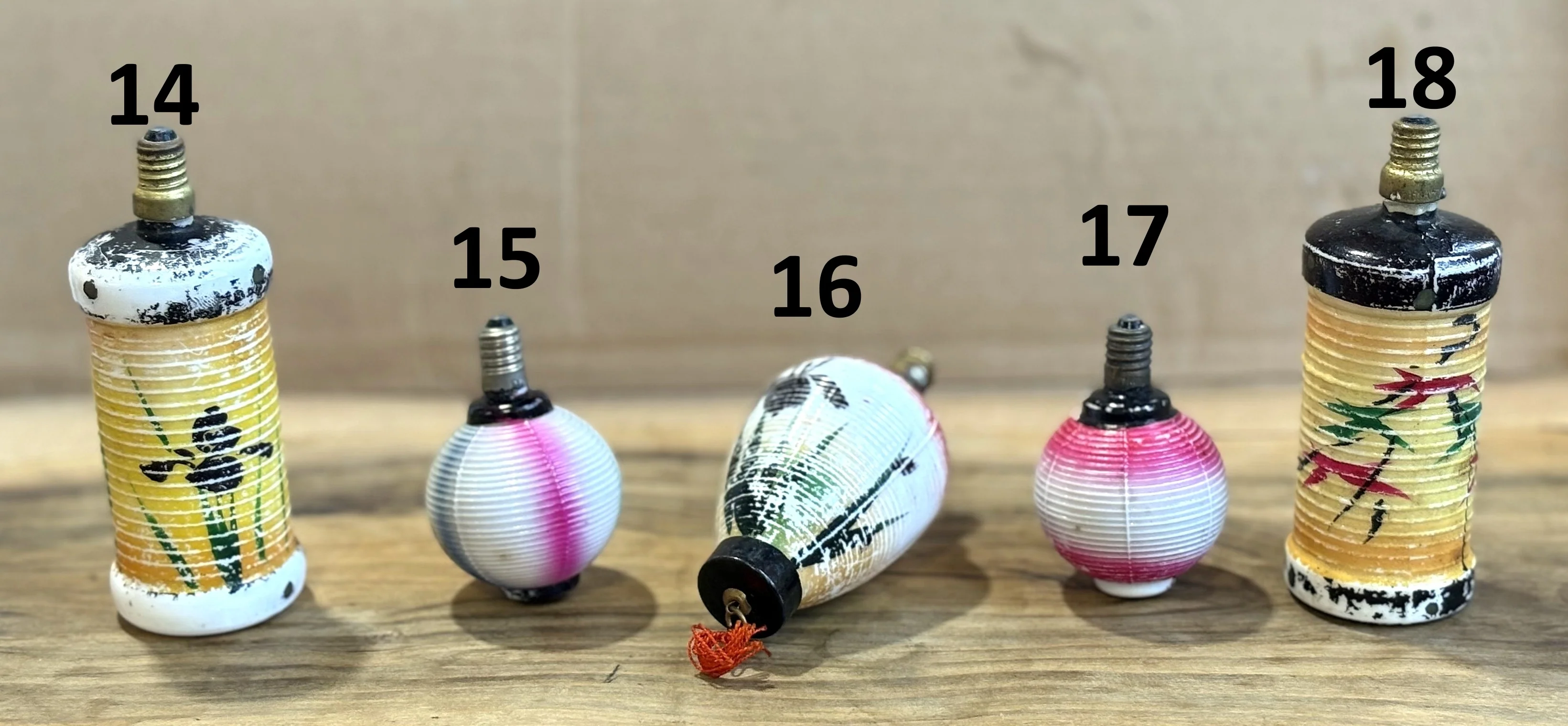 Antique Milk Glass Figurine/Christmas Tree Lightbulbs -Vintage Christmas Milk Glass Hand painted Light Bulbs - Image 8