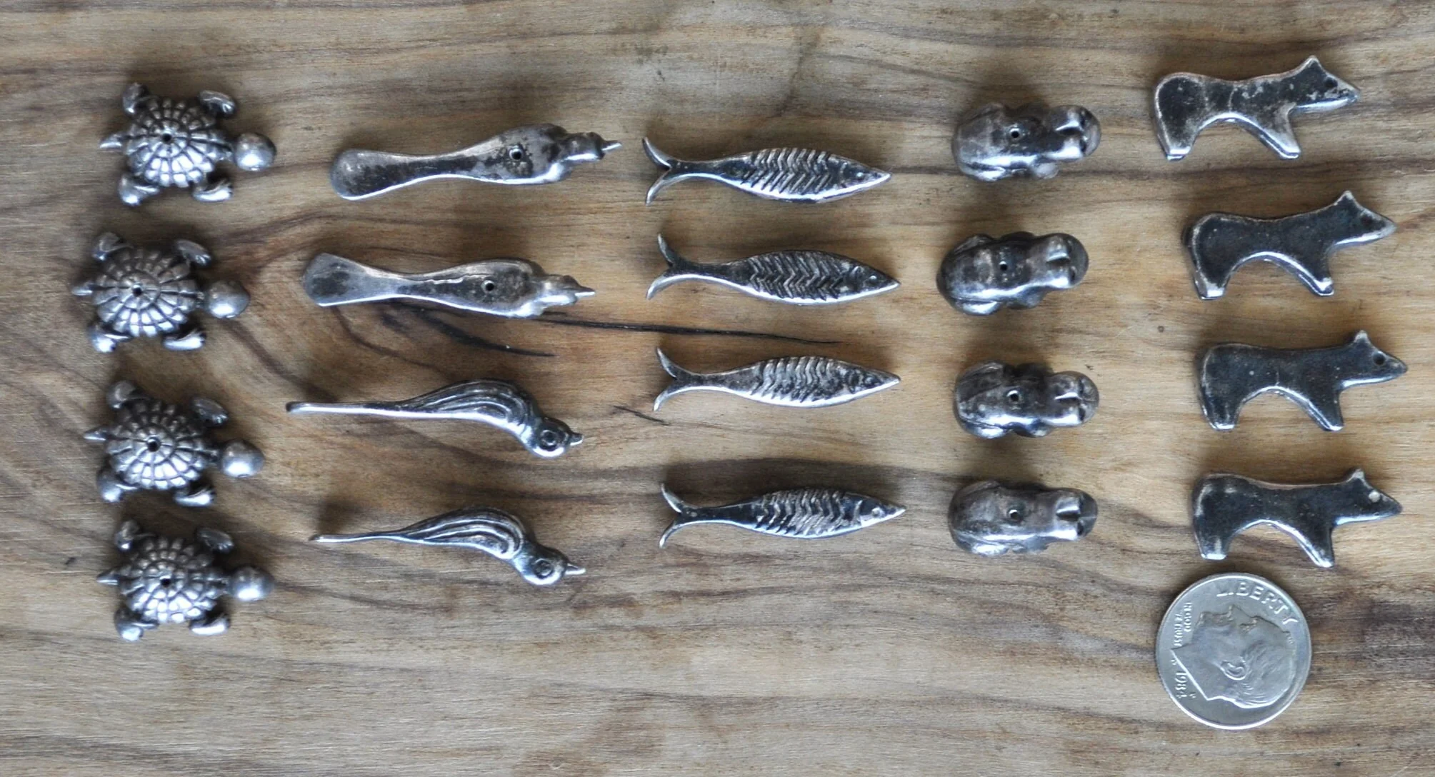 Set of 20 Antique Silver Animal Charms! Native American Sterling Charm Beads Animals Vintage Silver Charms Old, Heavy, 3.6 ounces Sterling - Image 4
