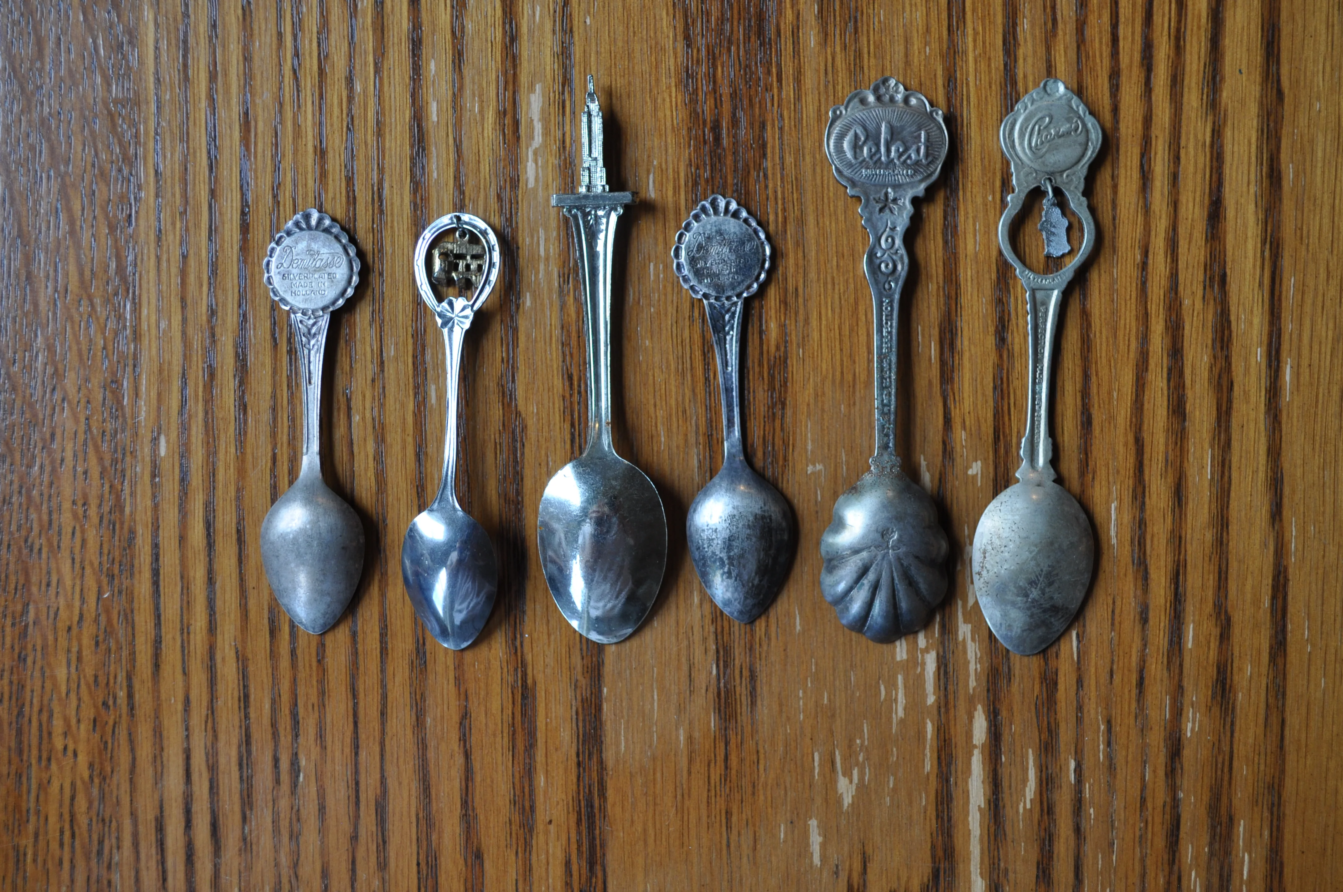 Sets of USA & Canada Silver Attraction Spoons - Silverplated & Sterling - United States of America & Canadian Attraction Spoons - Niagara Falls, Empire State Building, Hoover Dam, & More - Image 4