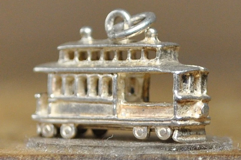 Vintage Beau Sterling Silver San Francisco Cable Car 3D Charm - Rare Beaucraft Sterling .925 San Francisco Trolley Charm, Circa 1960s - Image 2