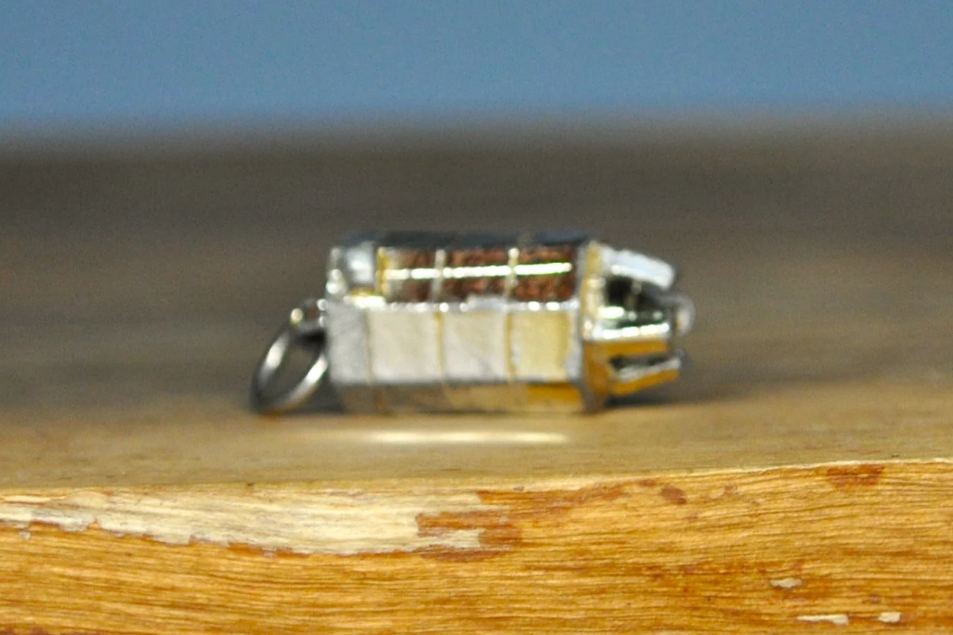 Silver and Gold Tone Pottery Kiln Charm - 0.75 Inches H, 0.5 Inches W - Hollow Charm - Image 5