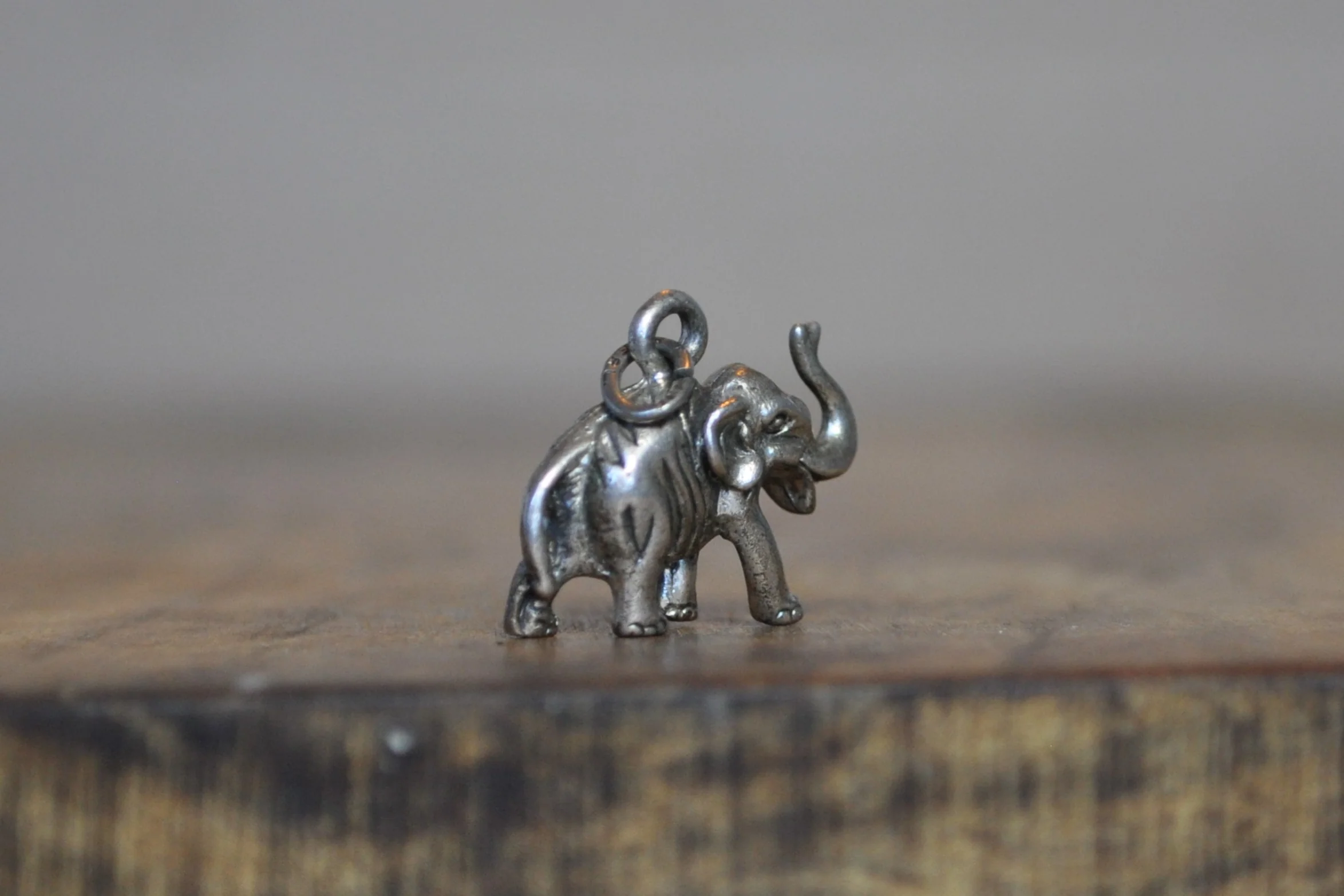 Sterling Elephant Charm - 3D, Can Stand - Intricate Design, Beautiful Piece - Silver Elephant Pendent / Elephant Bracelet Charm - Image 3