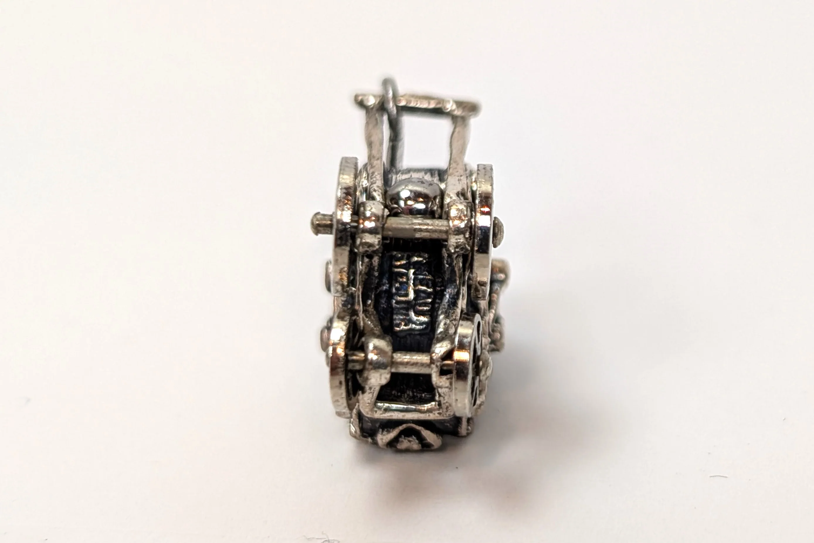 Sterling Pram Charm - 3D, Moving Stroller Charm - Intricate Design, Beautiful Piece - Silver Baby Carriage Pendent / Baby Carriage Bracelet Charm - Image 5