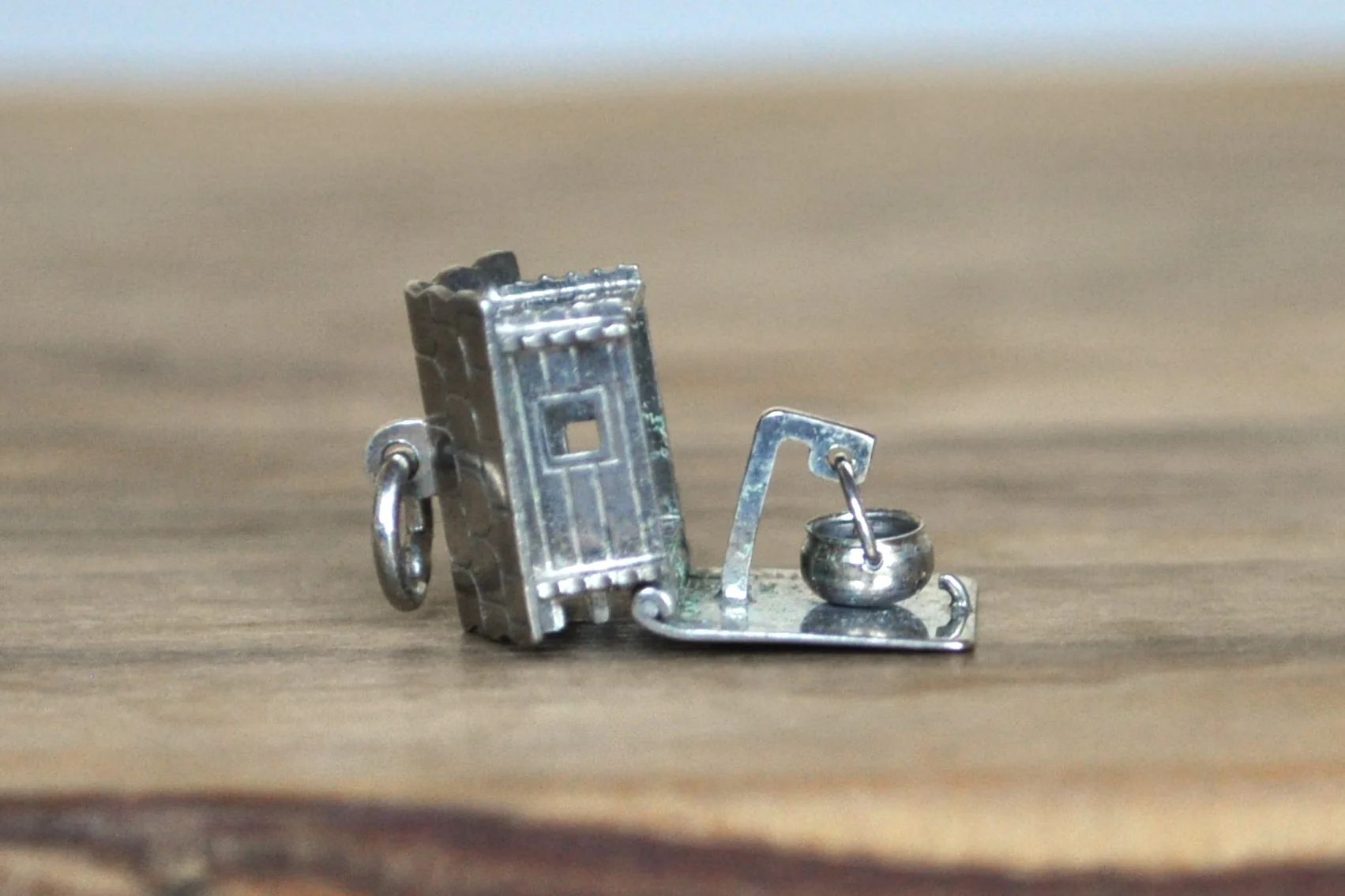 Continental Silver Moveable Cabin Charm - Stamped and Tested 800 Silver - Cauldron Inside Cabin - Witches Cabin - UK Silver - Image 3