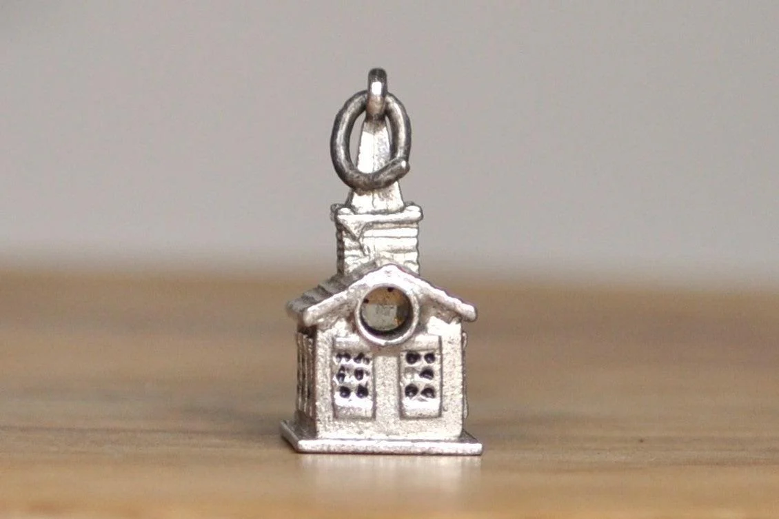 Sterling Silver Christian Church Charm - Tested Sterling Silver - Church and Steeple Charm - Image 4