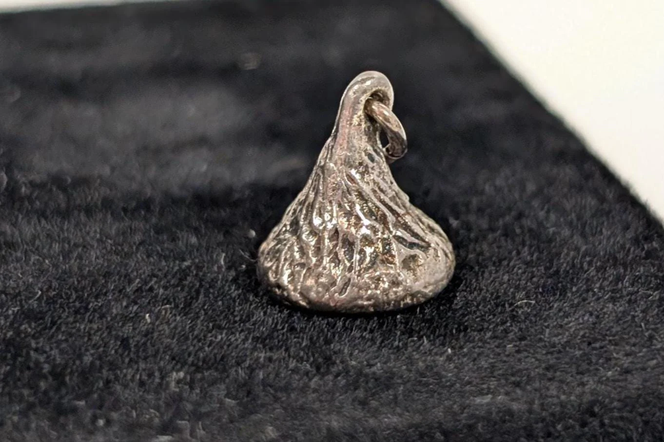 Sterling Silver Foil Wrapped Hershey Kiss Pendant - Stamped and Tested Sterling Silver - JCF Sterling - Image 2