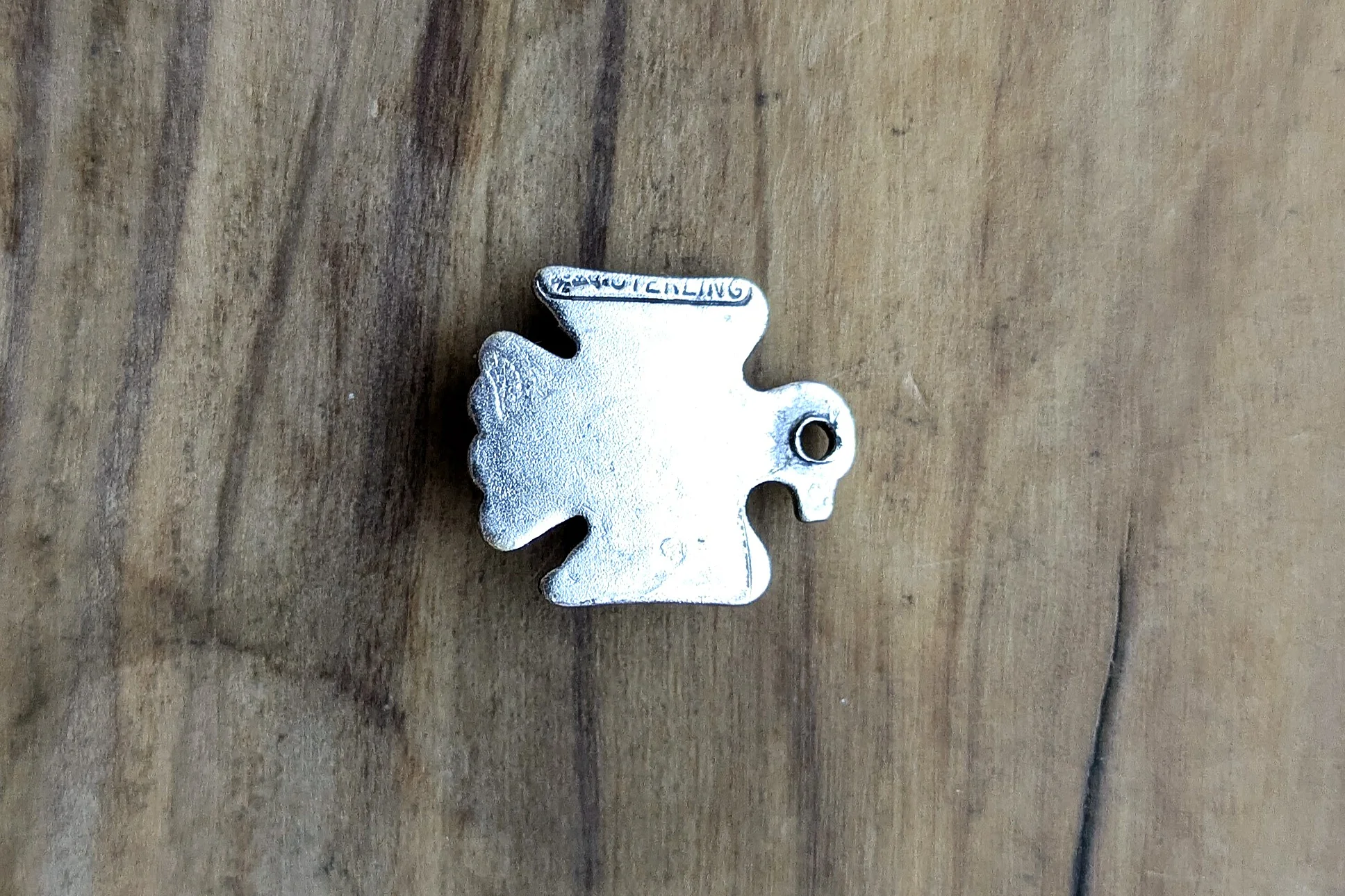 Sterling Silver Native American Turquoise Thunderbird Pendant - Stamped and Tested Sterling Silver - Rare Native American Jewelry - Image 4