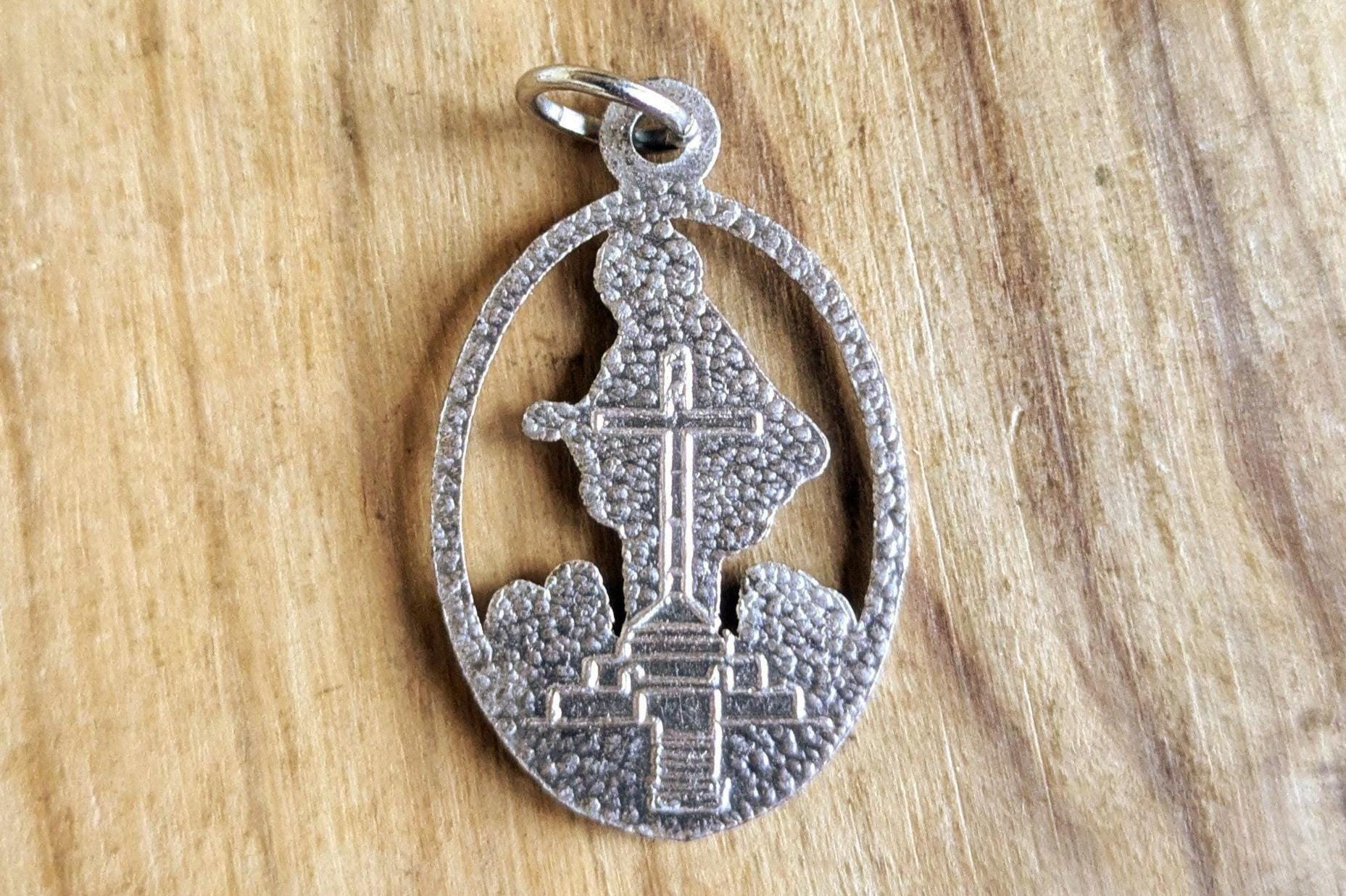 Sterling Silver Our Lady Queen of Peace Medugorje Bosnia Mary Pendant - Tested Sterling Silver - Our Lady of Medugorje - Our Lady Charm - Image 2