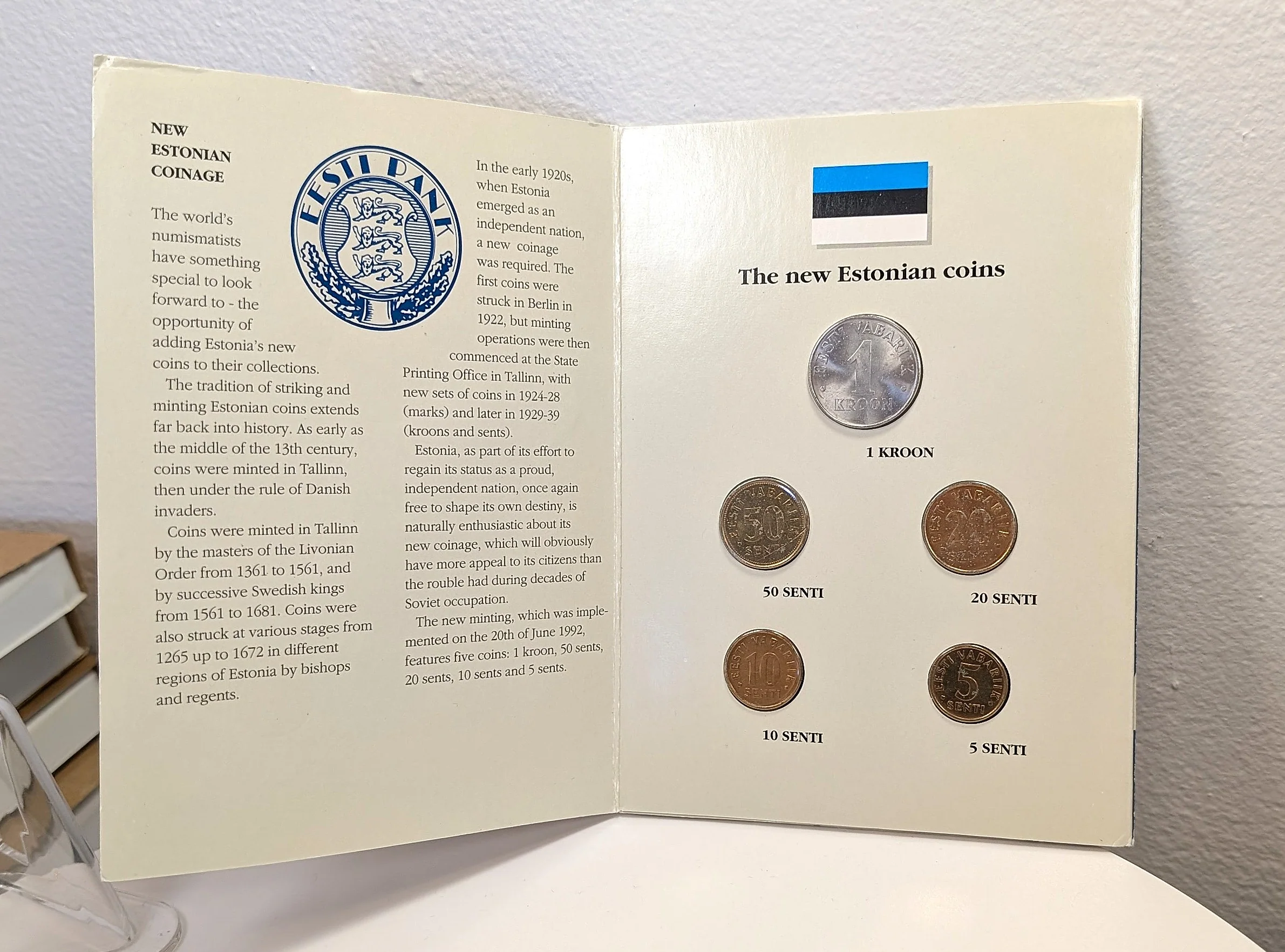 1992 New Estonian Coinset! Unique European Collector's Set - Image 2