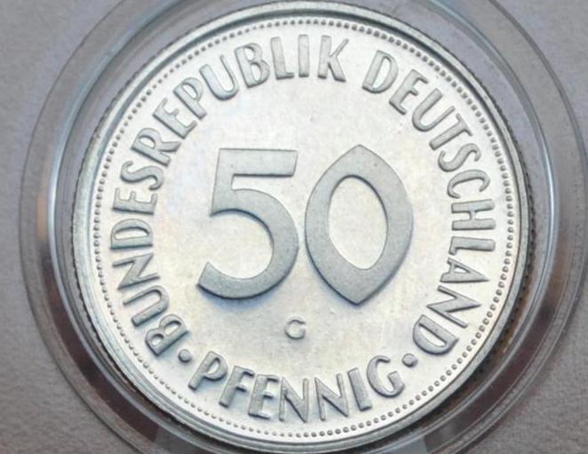 VERY RARE 1950 German 50 Pfennig Proof - Only 1,800 Minted -  Rare German Proof - 1950 50 Pfennig G - - Image 4